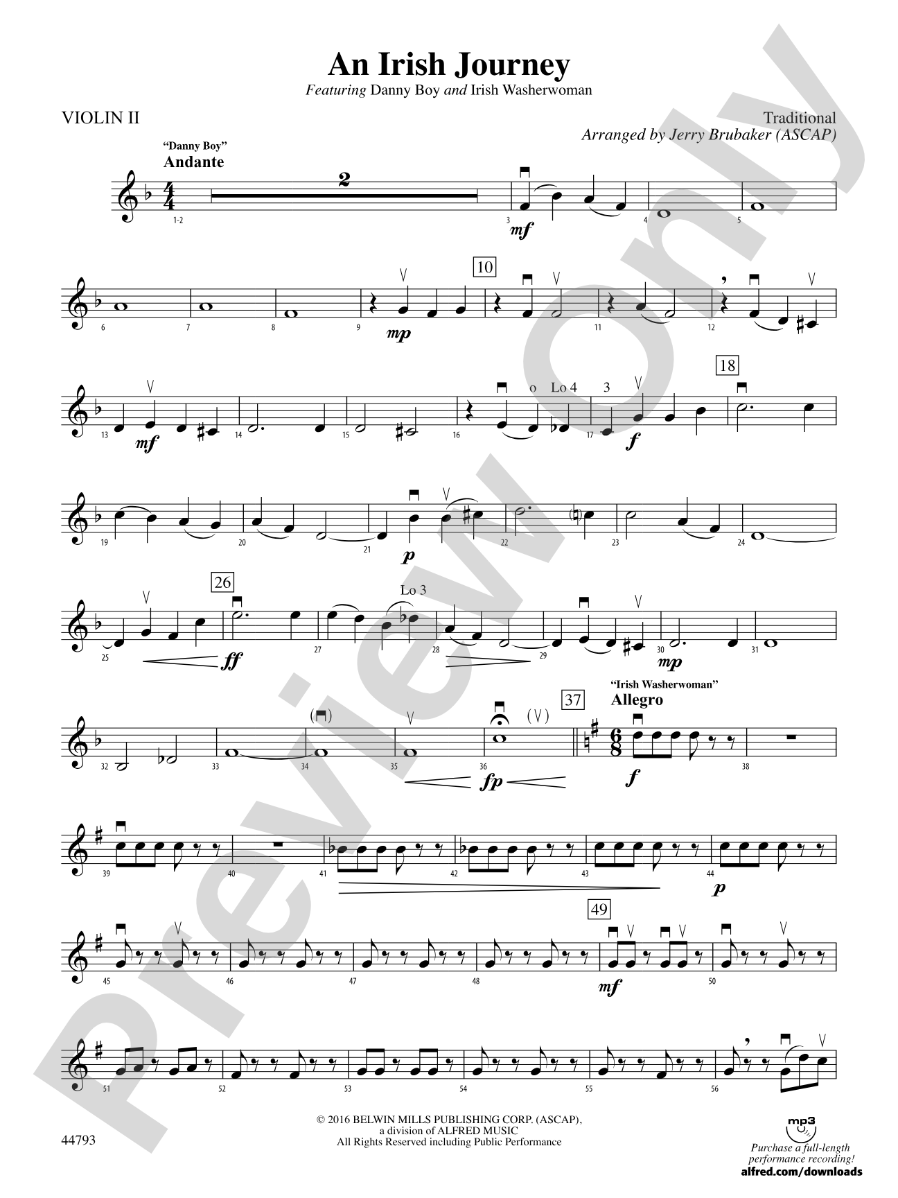An Irish Journey: 2nd Violin