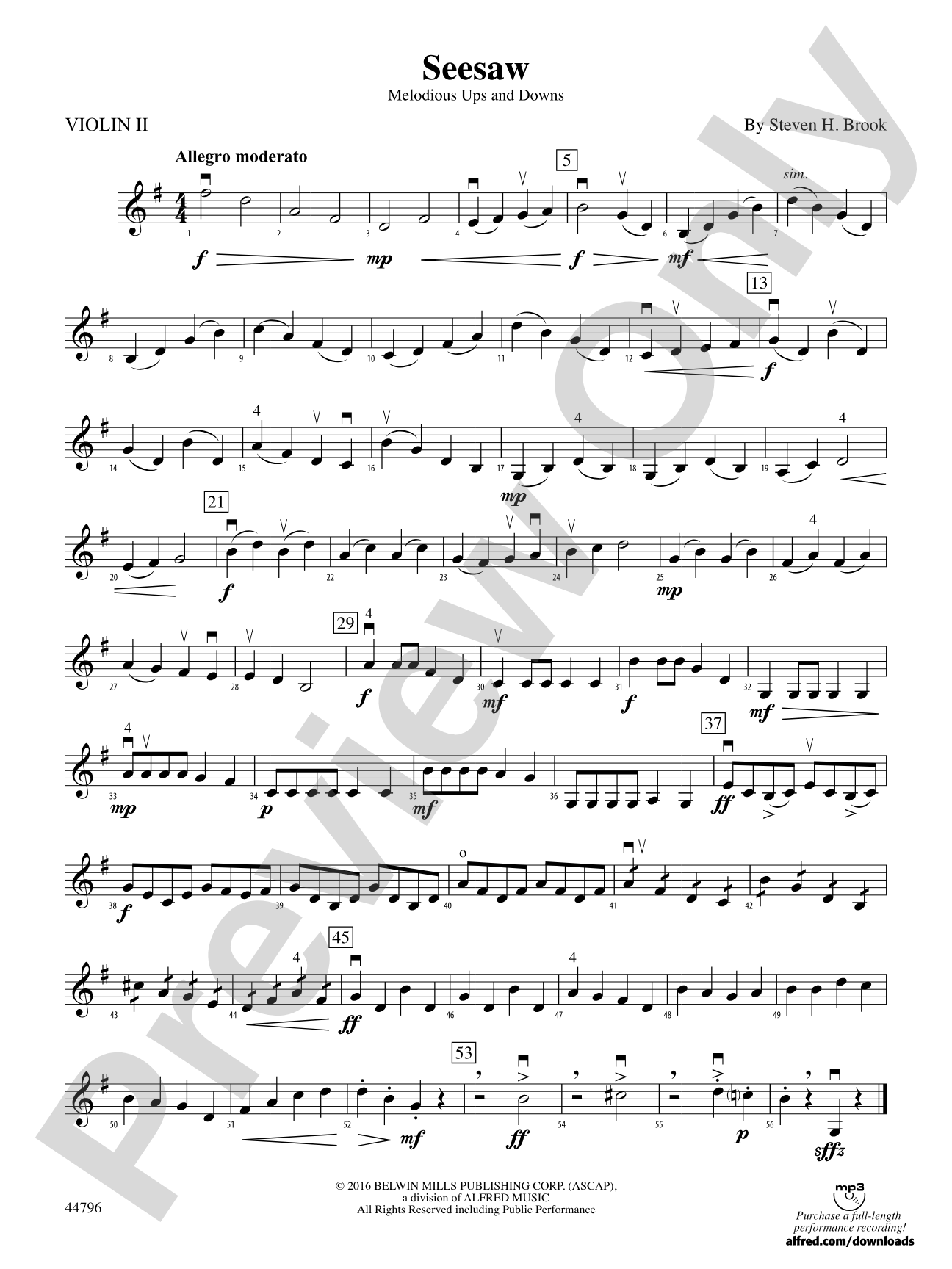 Seesaw: 2nd Violin
