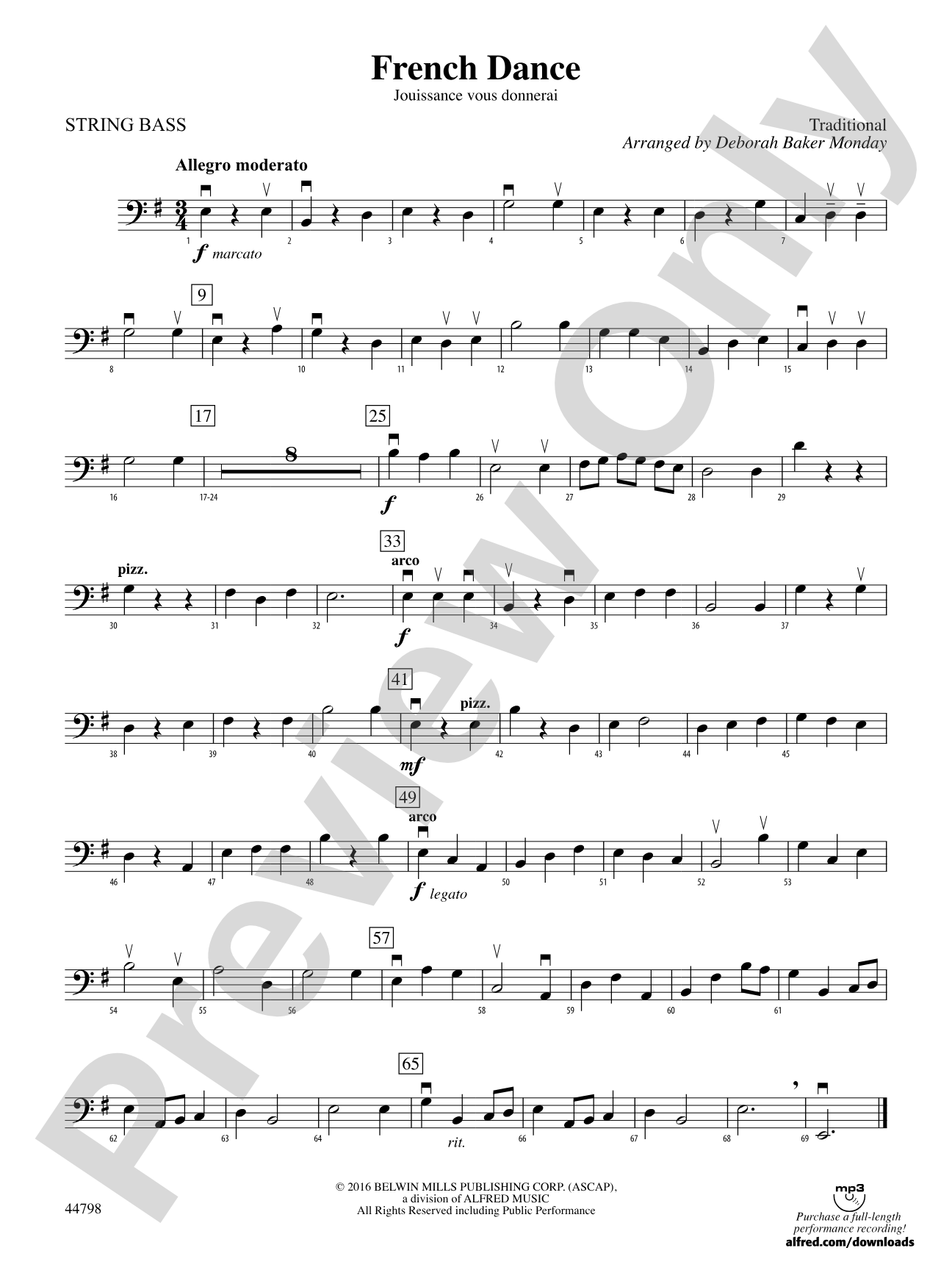 French Dance: String Bass