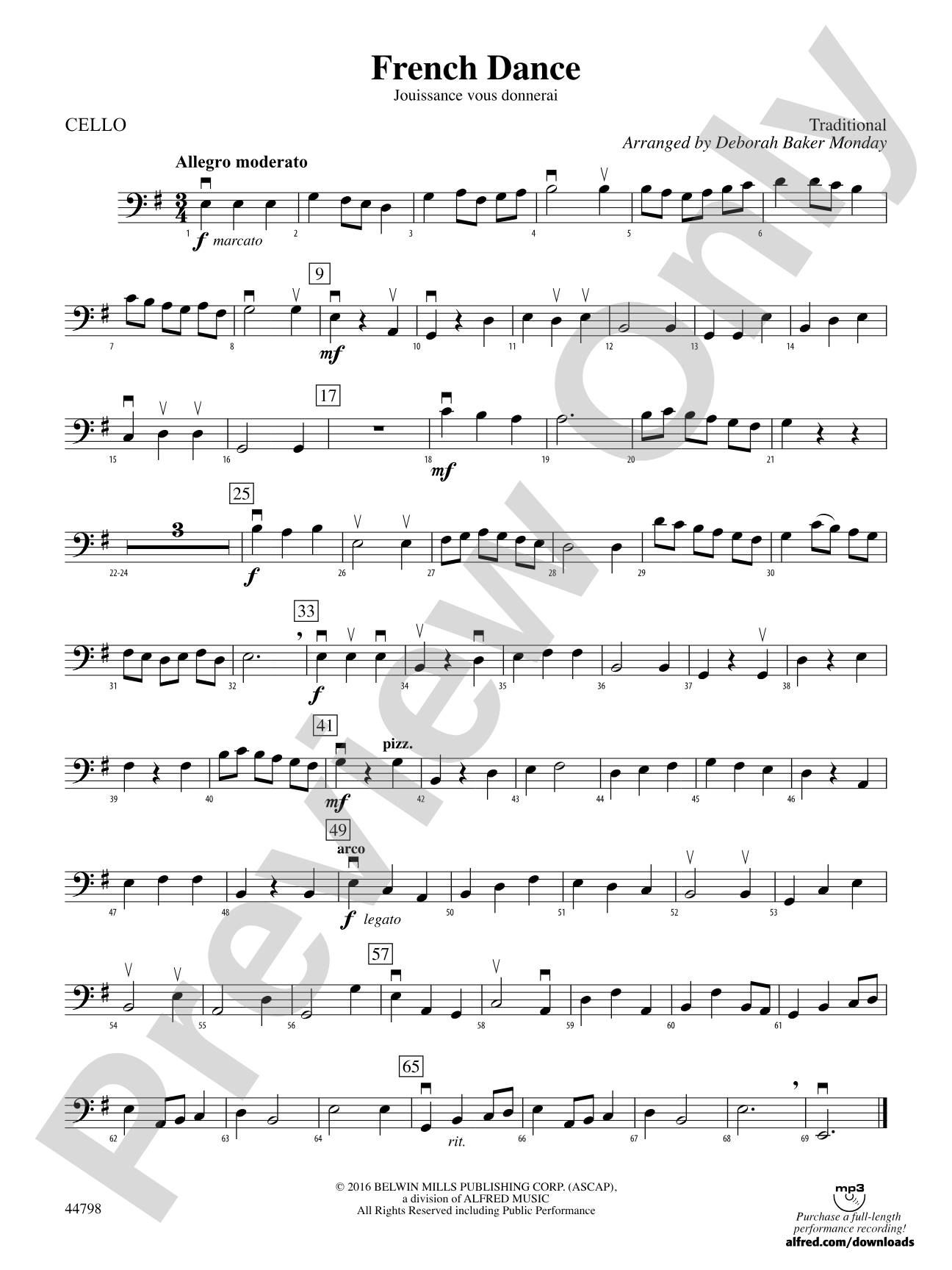 French Dance: Cello