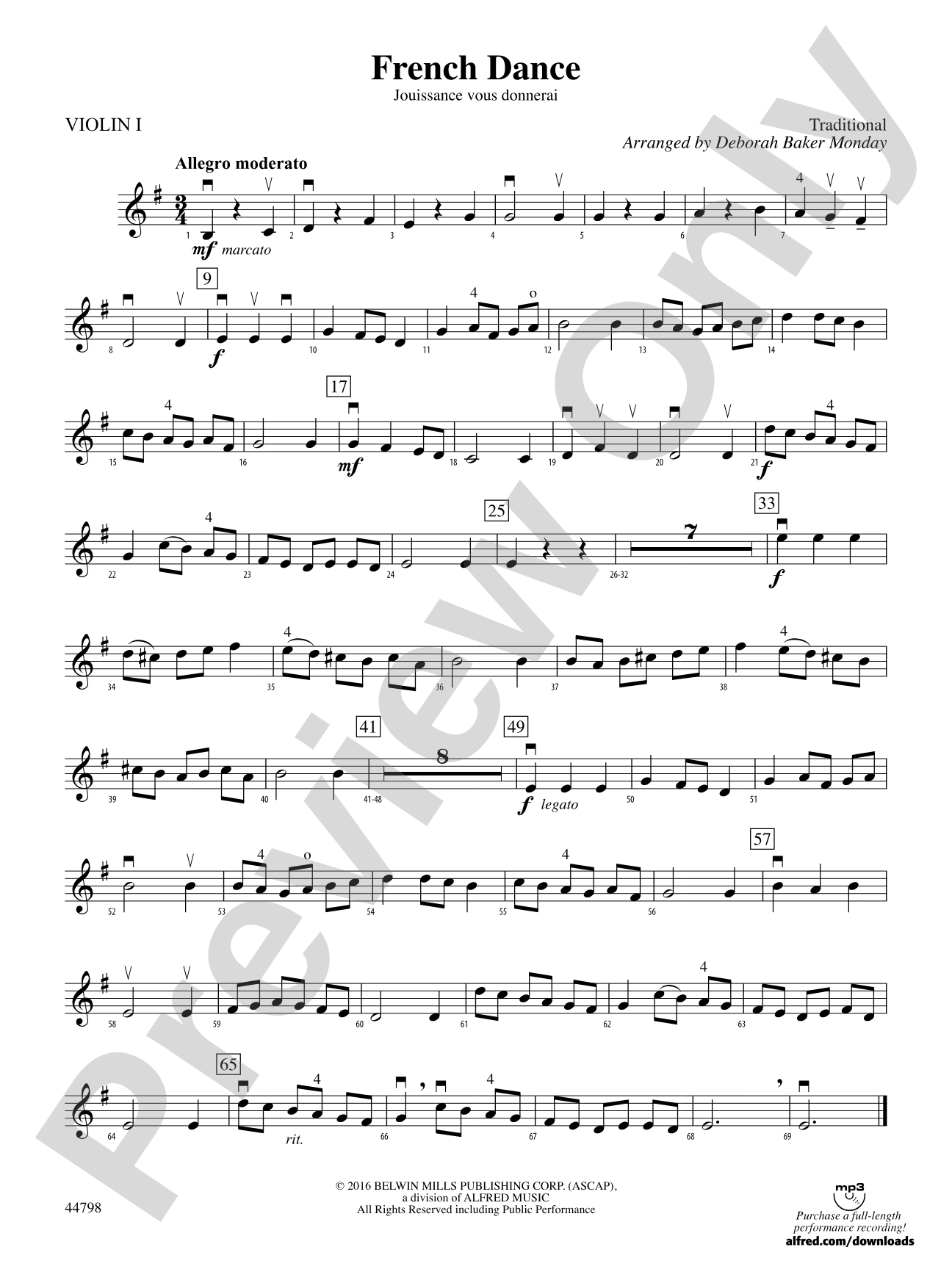 French Dance: 1st Violin