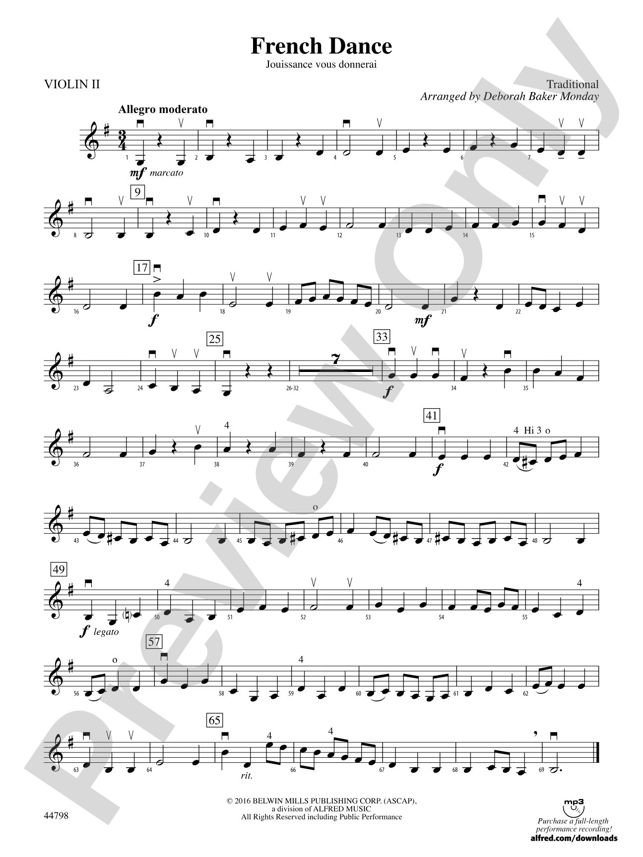 French Dance: 2nd Violin