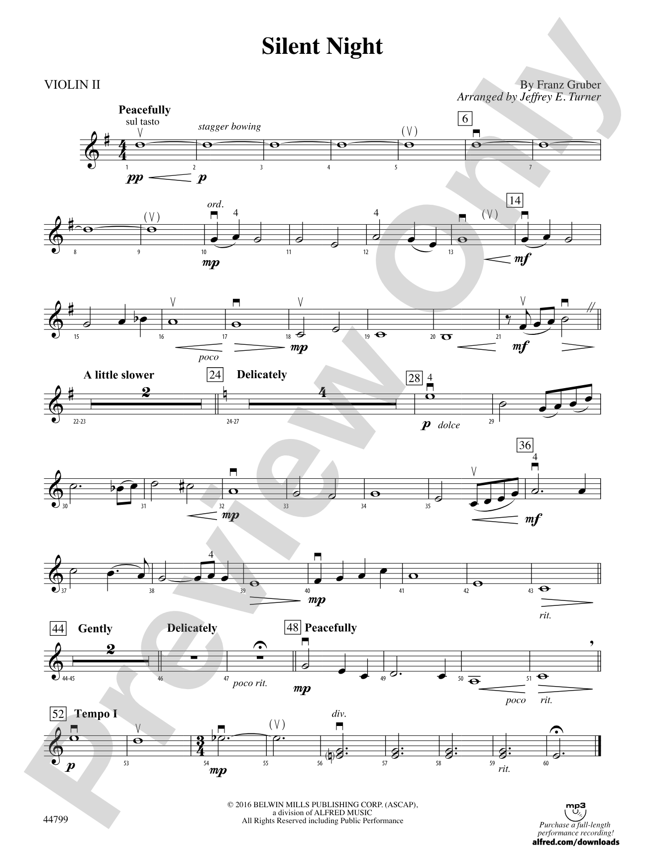 Silent Night: 2nd Violin