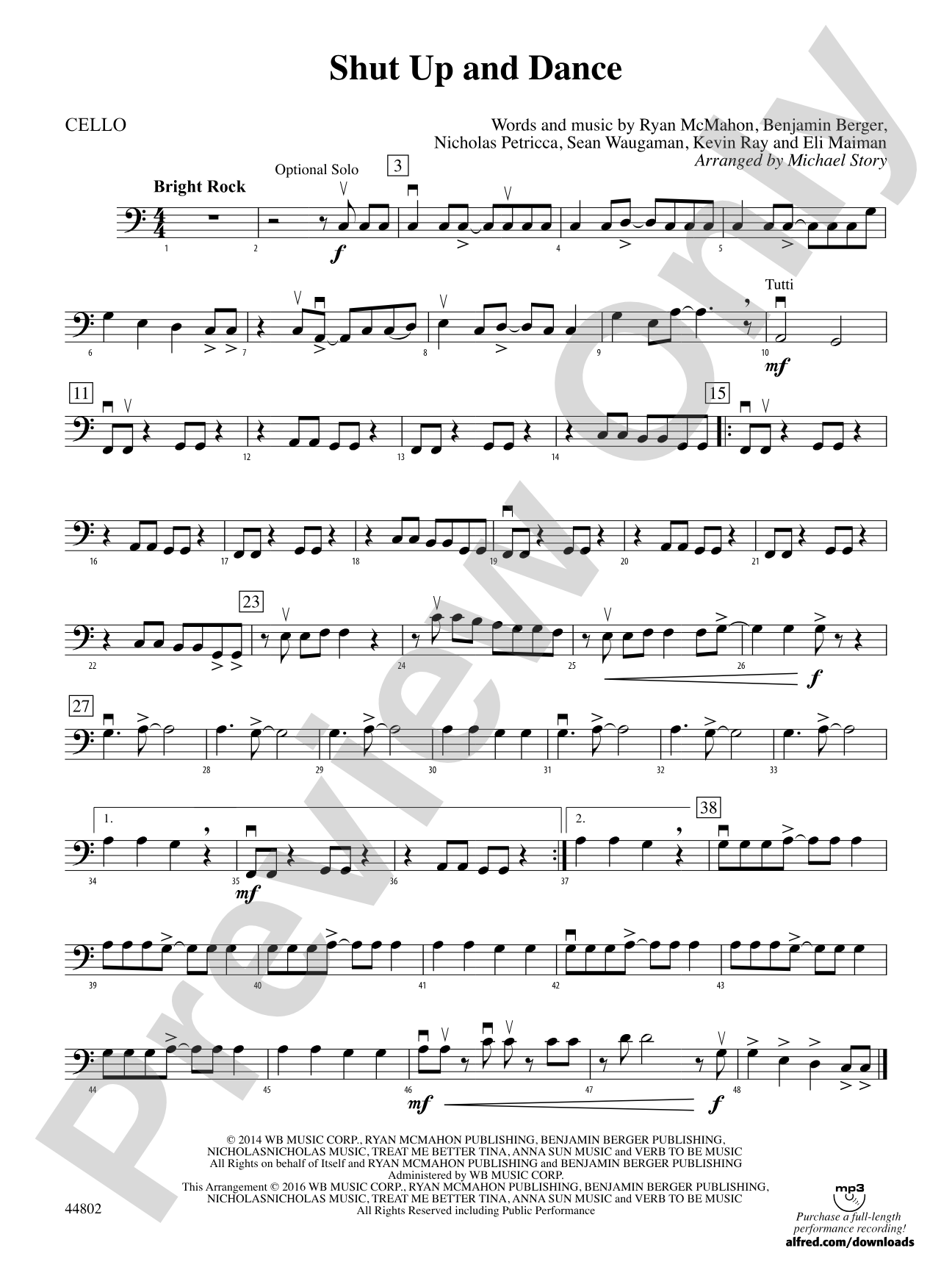 Shut Up and Dance: Cello