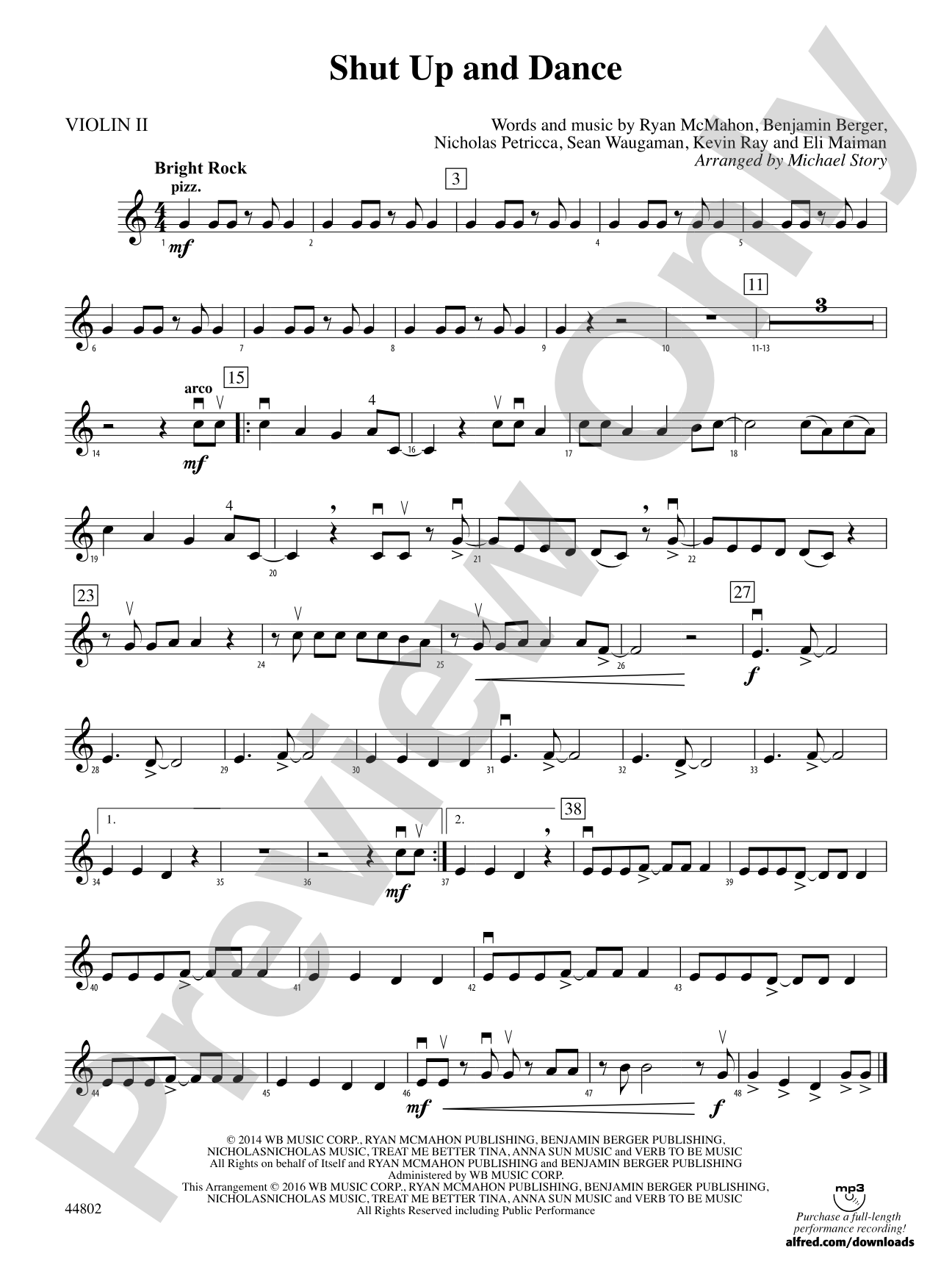 Shut Up and Dance: 2nd Violin