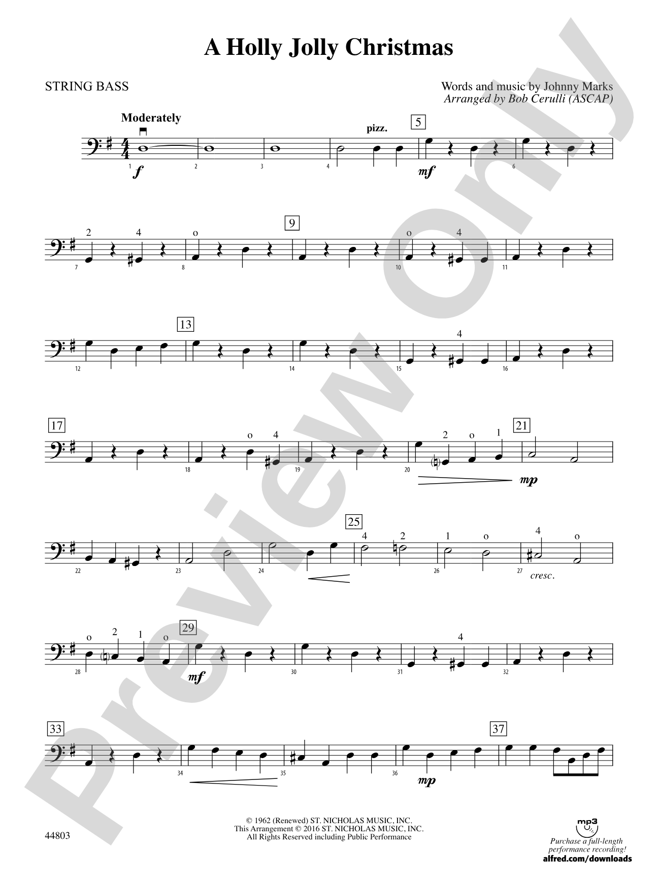 A Holly Jolly Christmas: String Bass