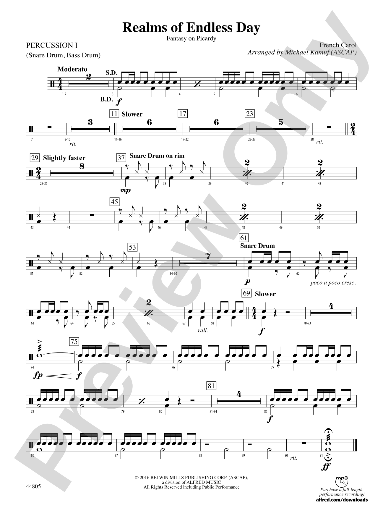 Realms of Endless Day: 1st Percussion