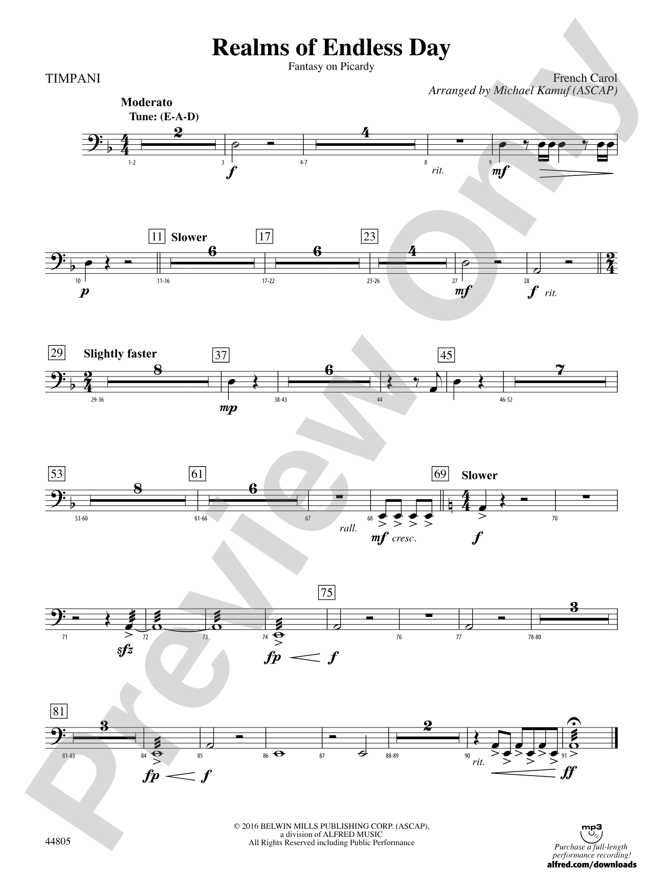 Realms of Endless Day: Timpani
