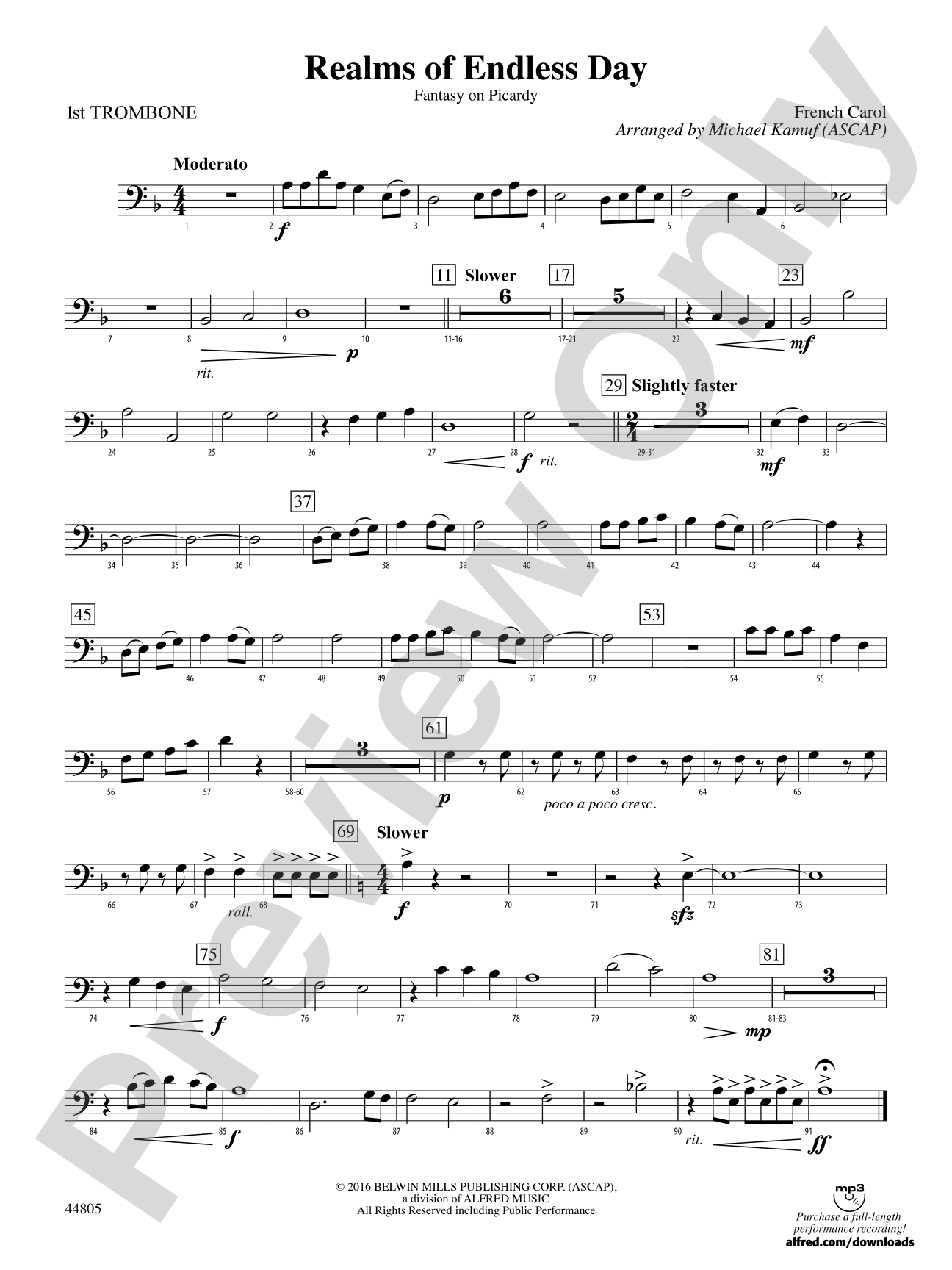 Realms of Endless Day: 1st Trombone