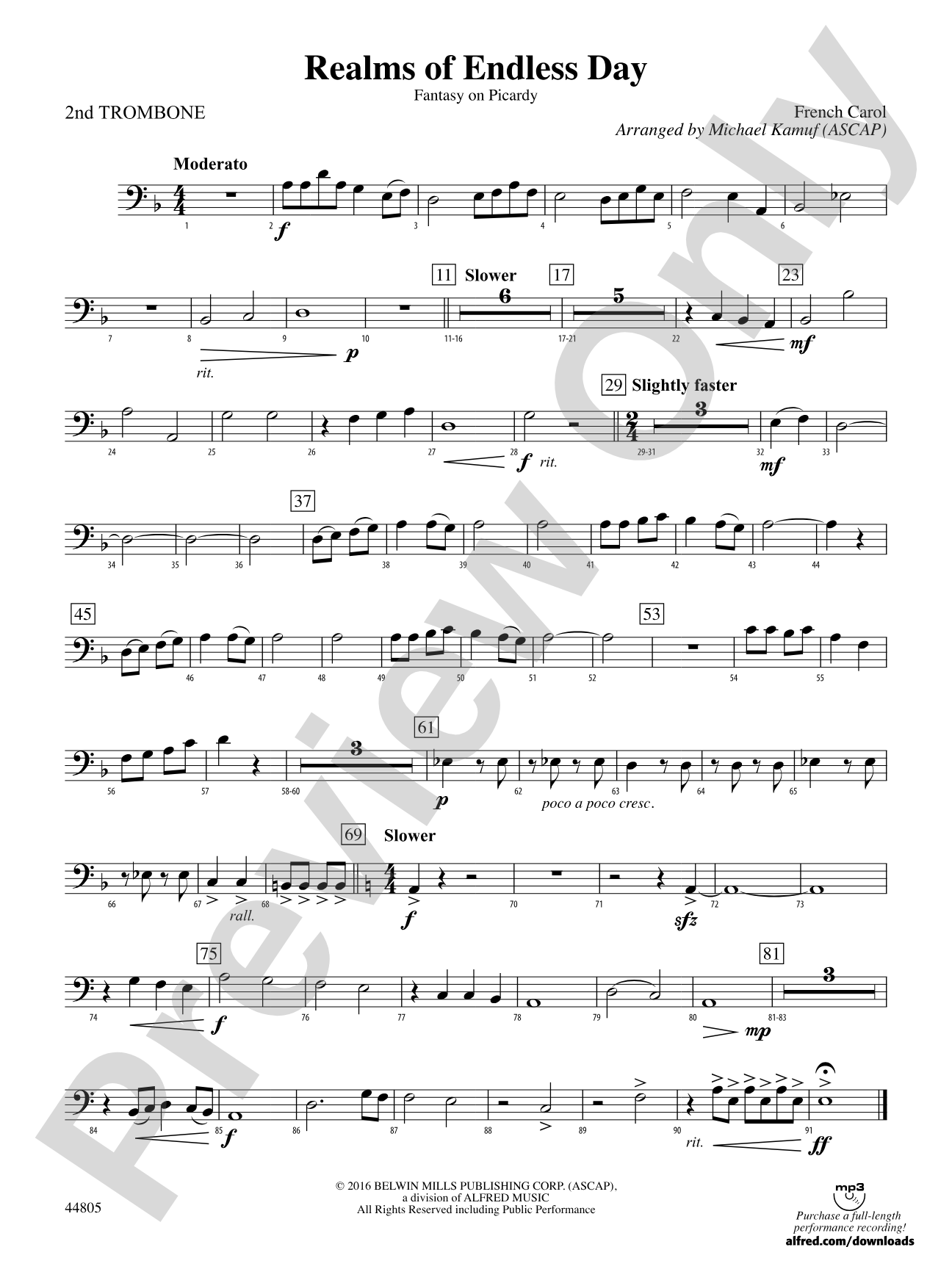 Realms of Endless Day: 2nd Trombone