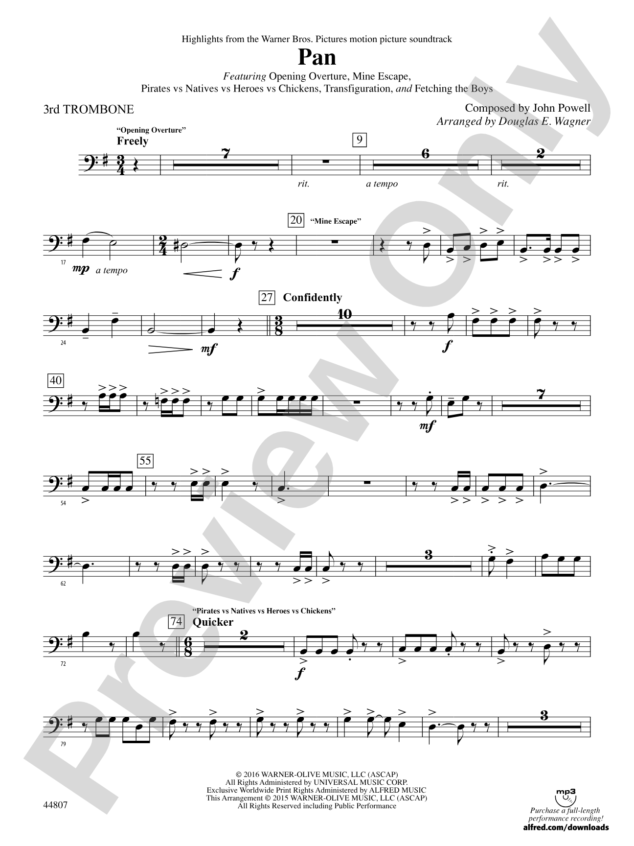 Pan: Highlights from the Warner Bros. Pictures Motion Picture Soundtrack: 3rd Trombone