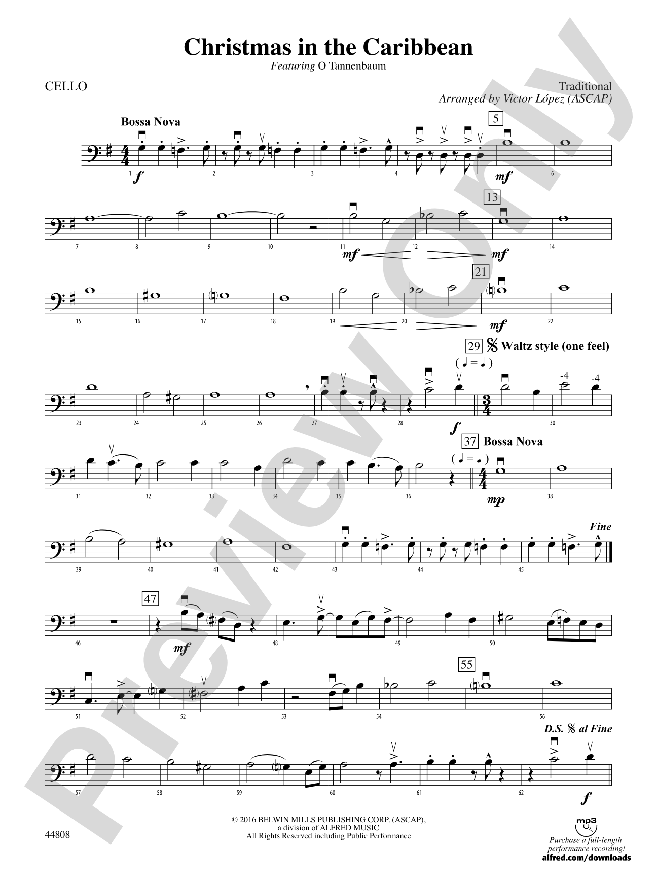 Christmas in the Caribbean: Cello