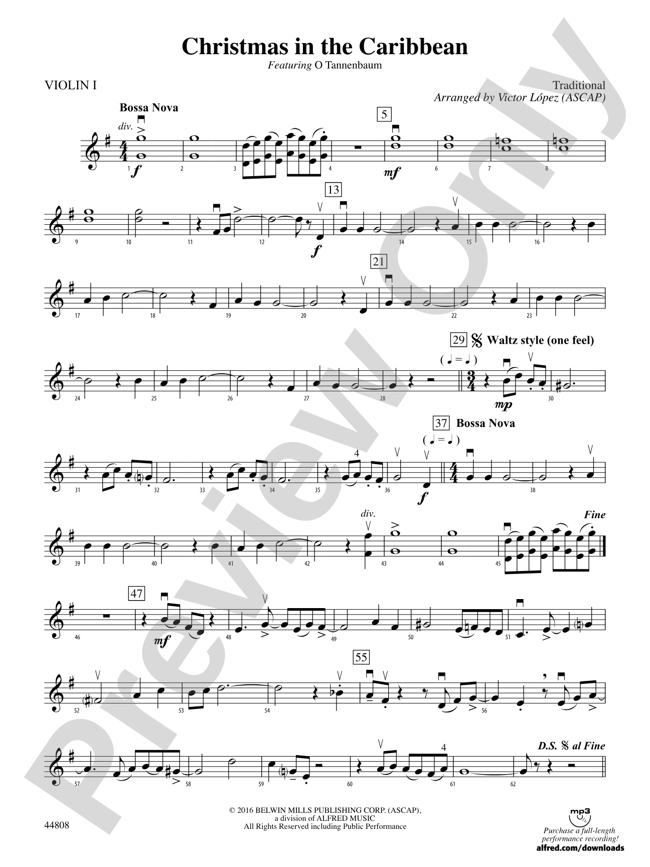 Christmas in the Caribbean: 1st Violin