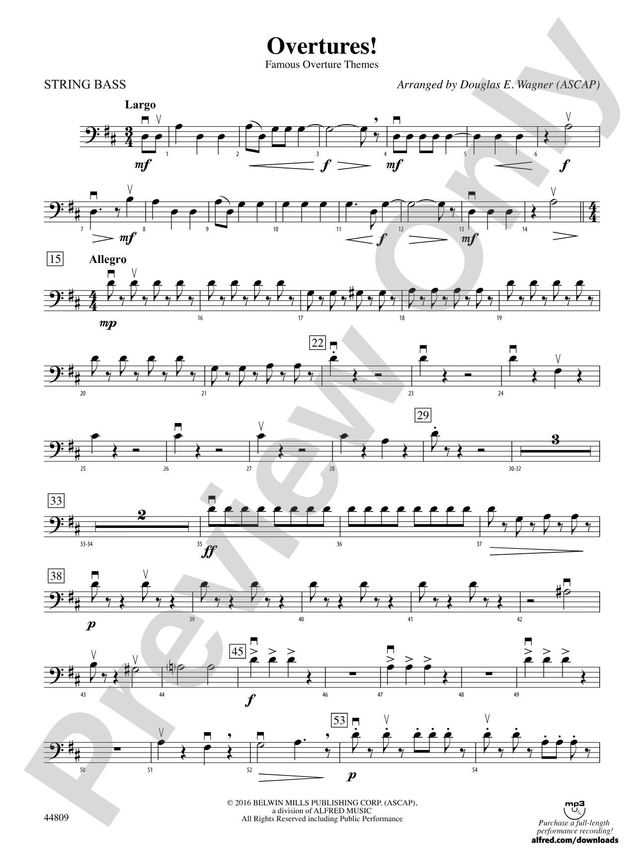Overtures!: String Bass