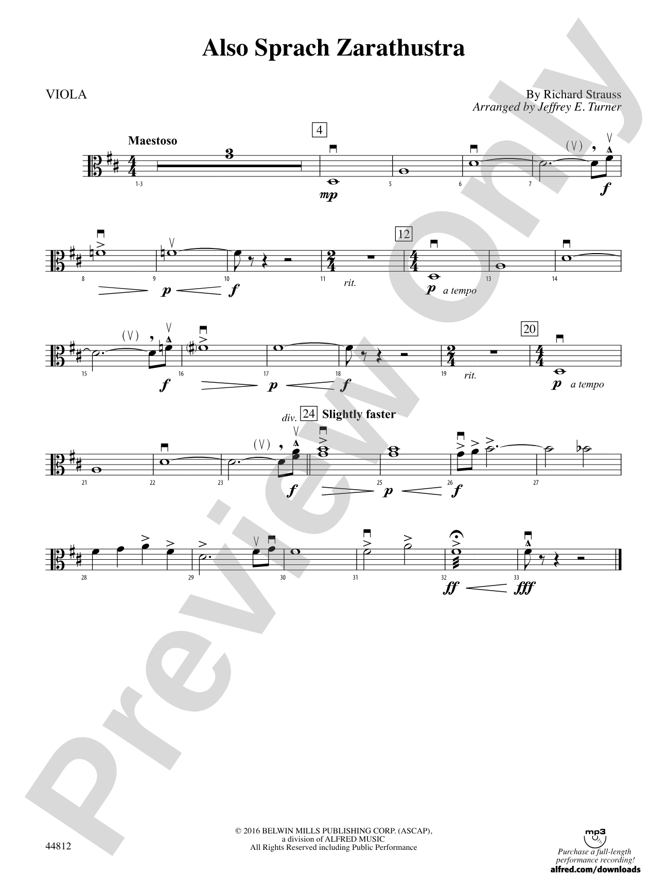 Also Sprach Zarathustra: Viola
