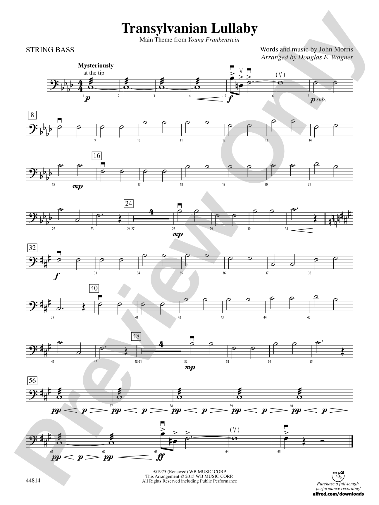 Transylvanian Lullaby: String Bass