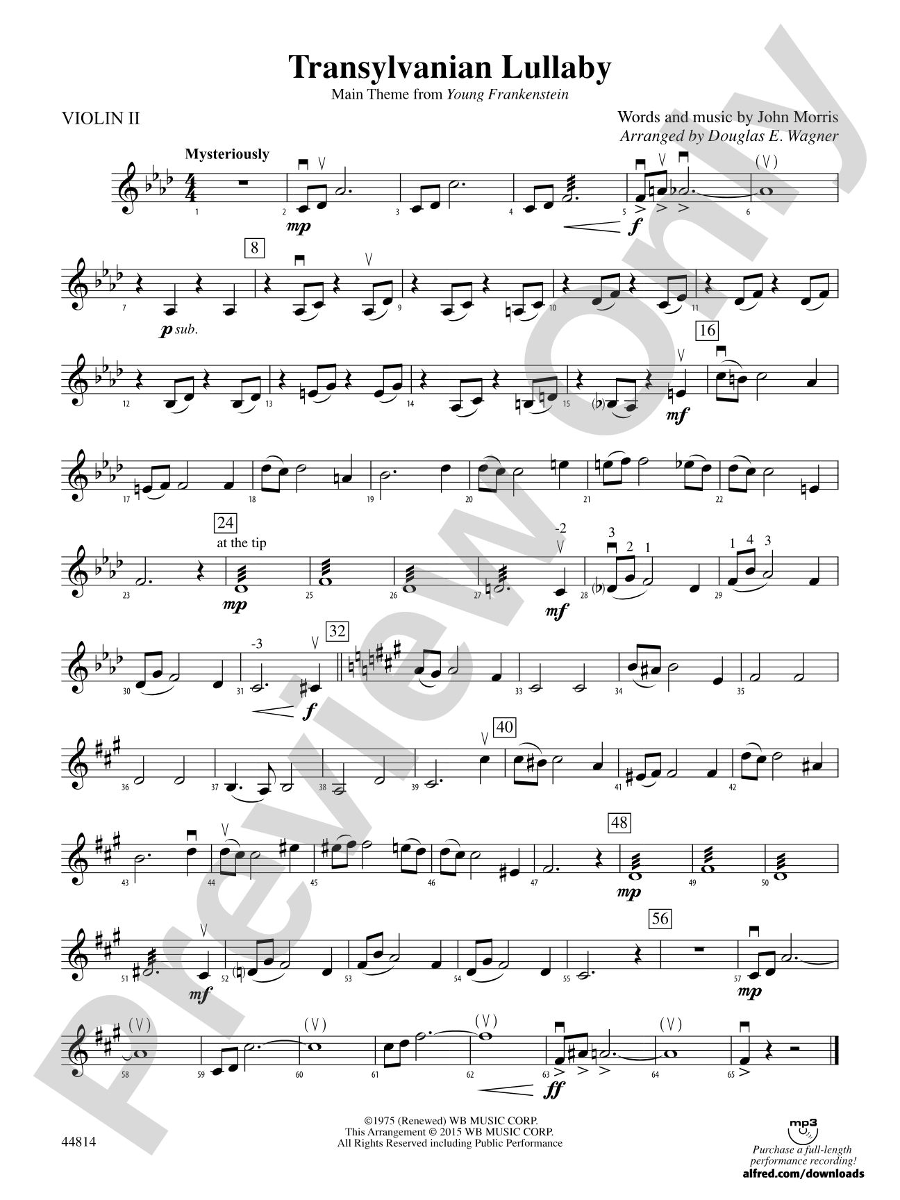 Transylvanian Lullaby: 2nd Violin