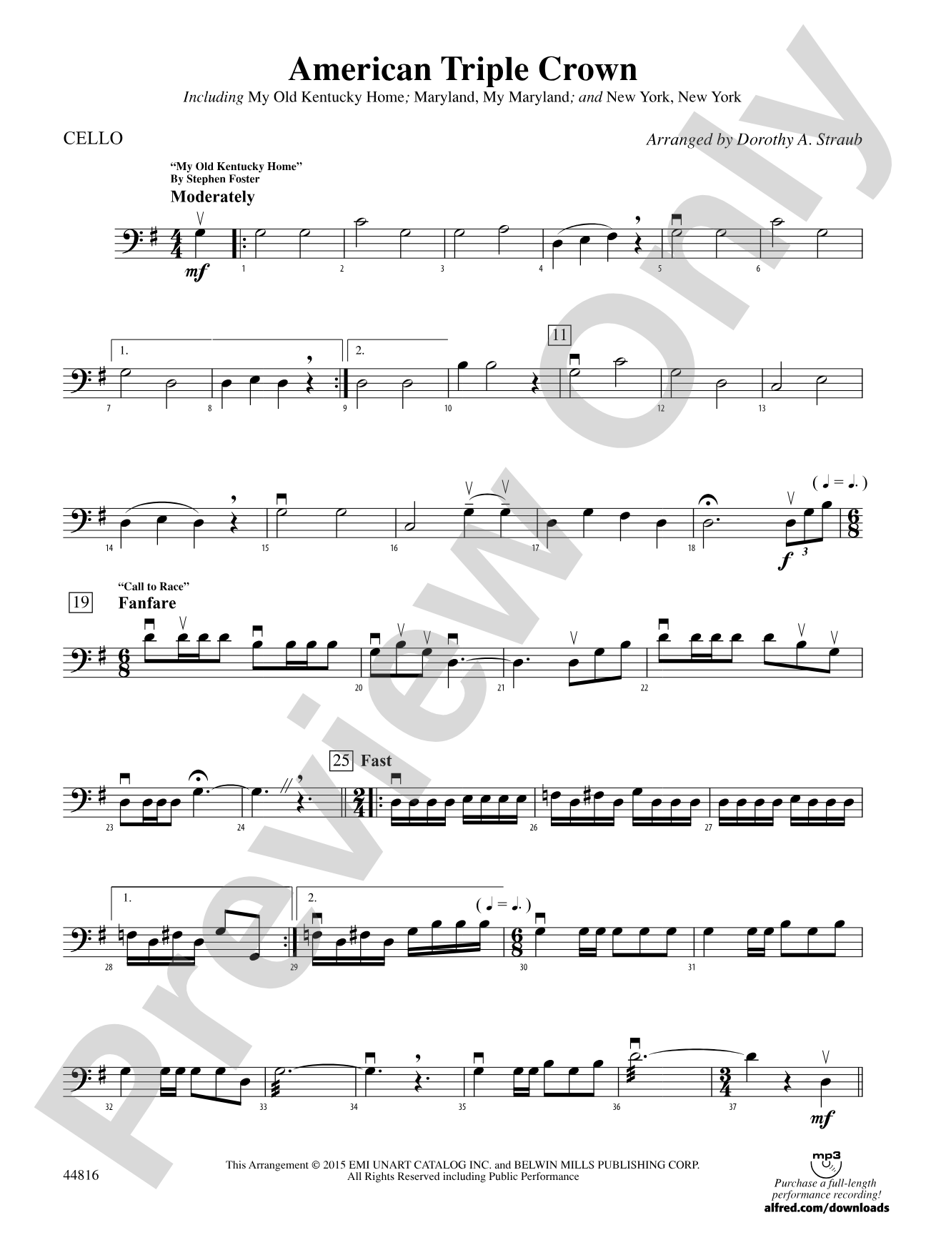 American Triple Crown: Cello