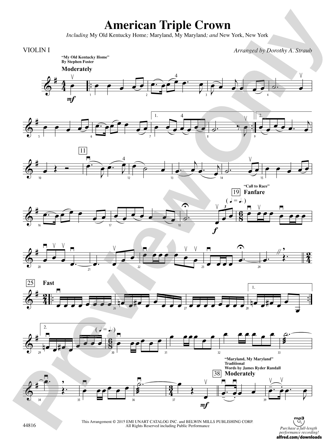 American Triple Crown: 1st Violin