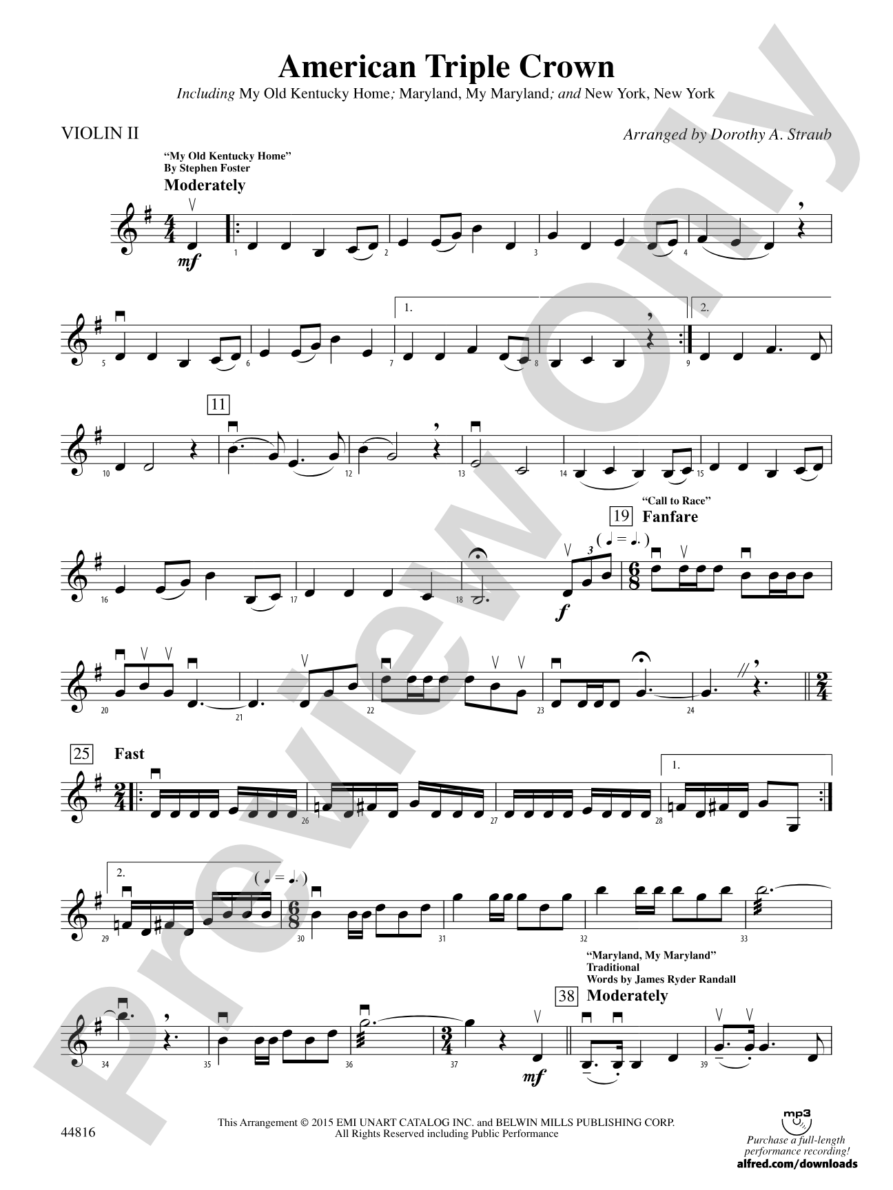 American Triple Crown: 2nd Violin