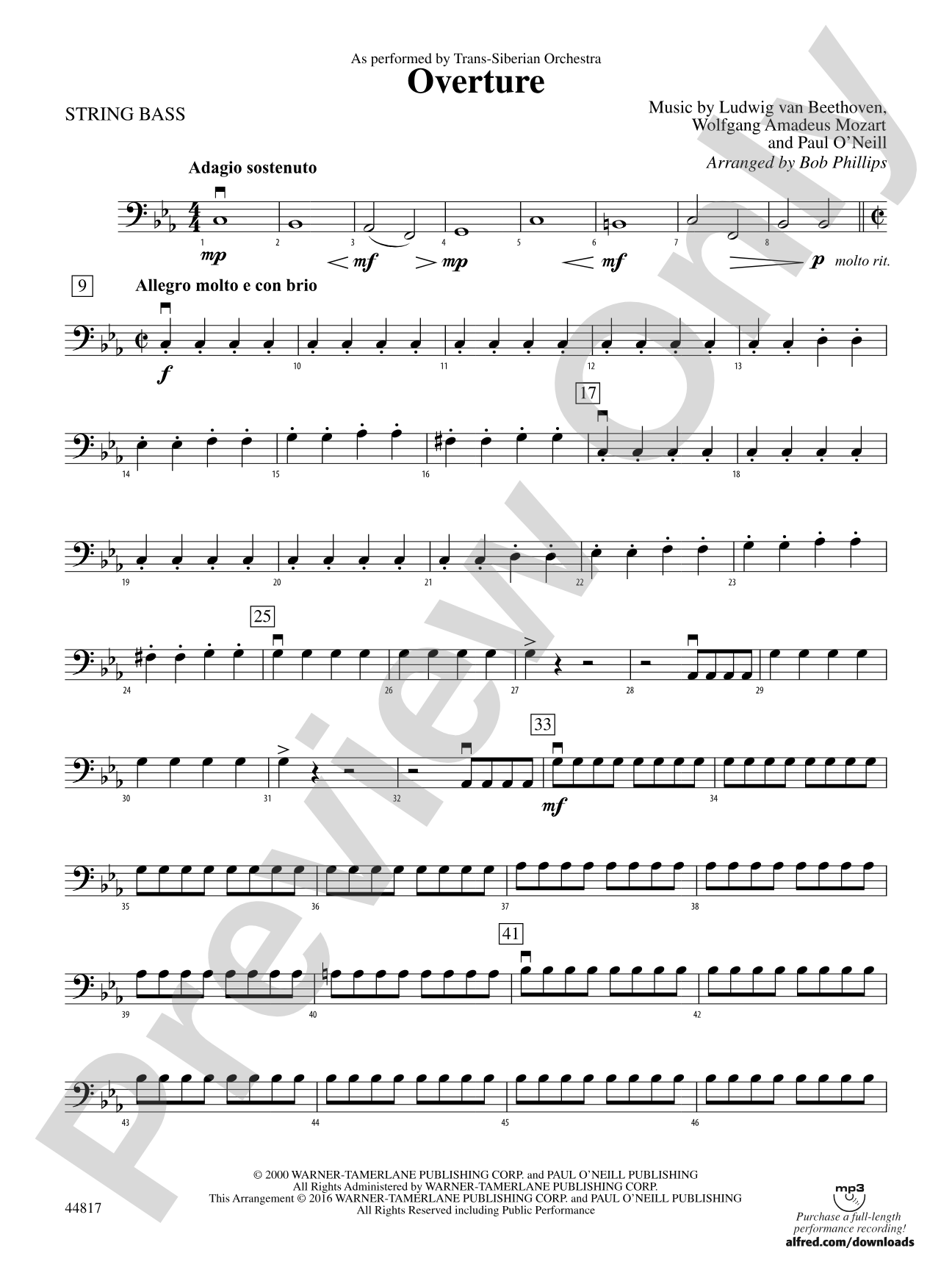 Overture: String Bass