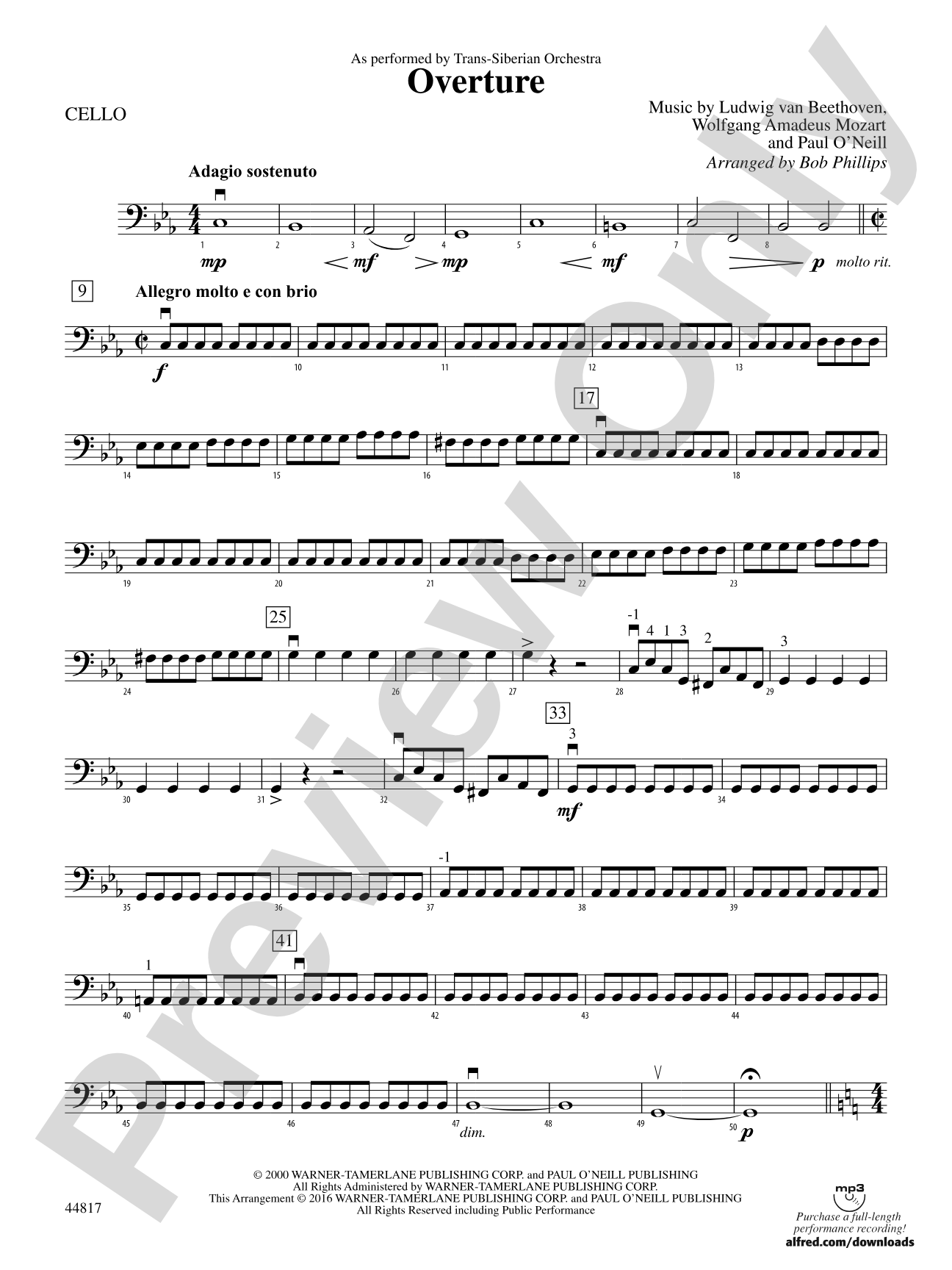 Overture: Cello