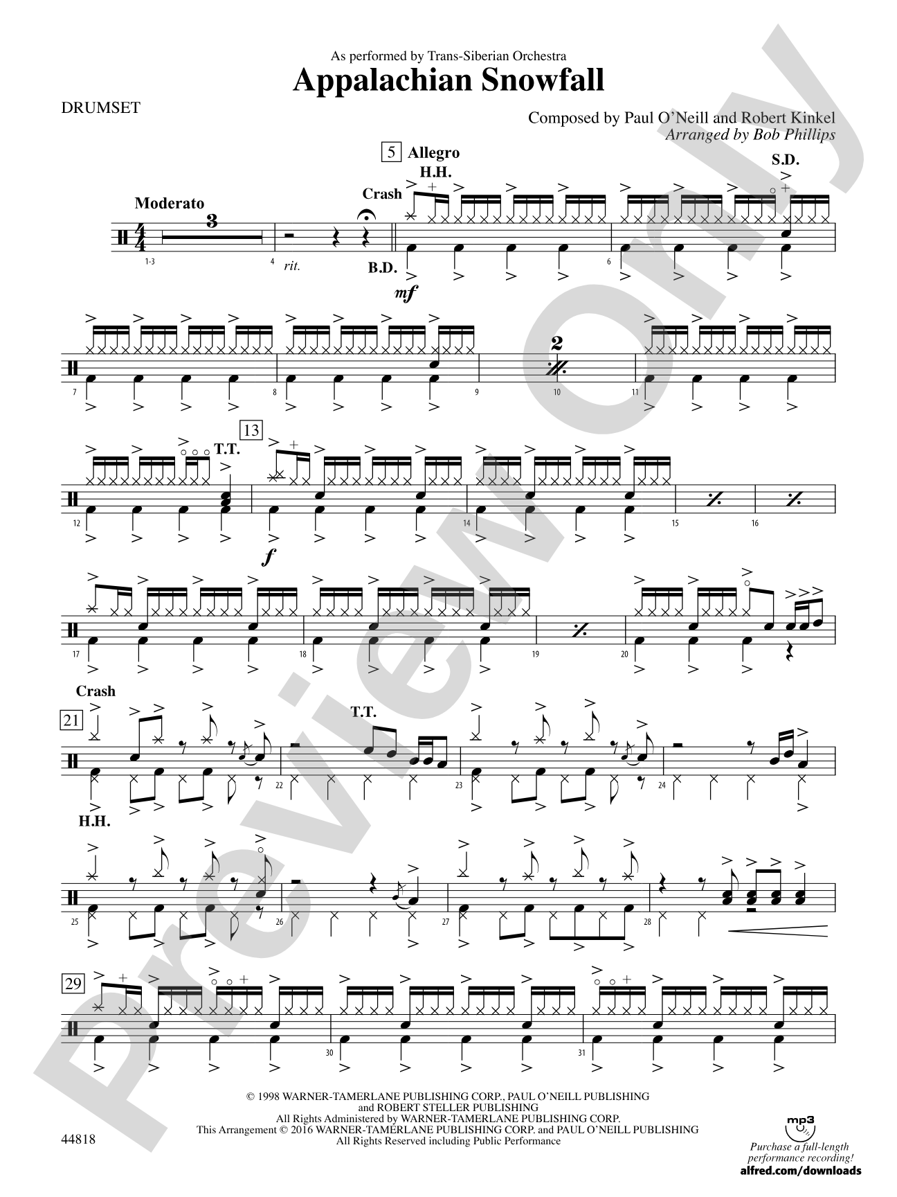 Appalachian Snowfall: Drums