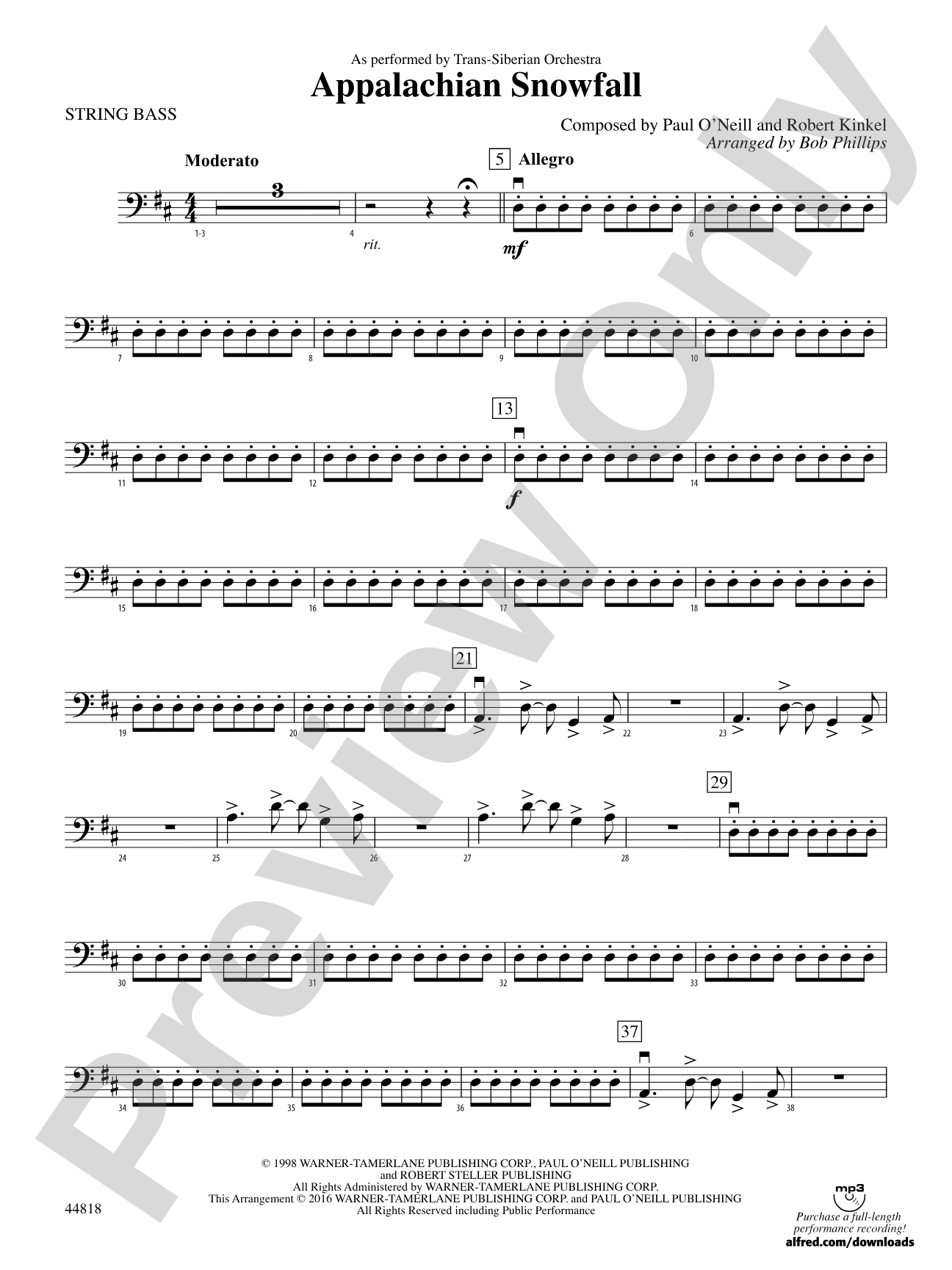 Appalachian Snowfall: String Bass