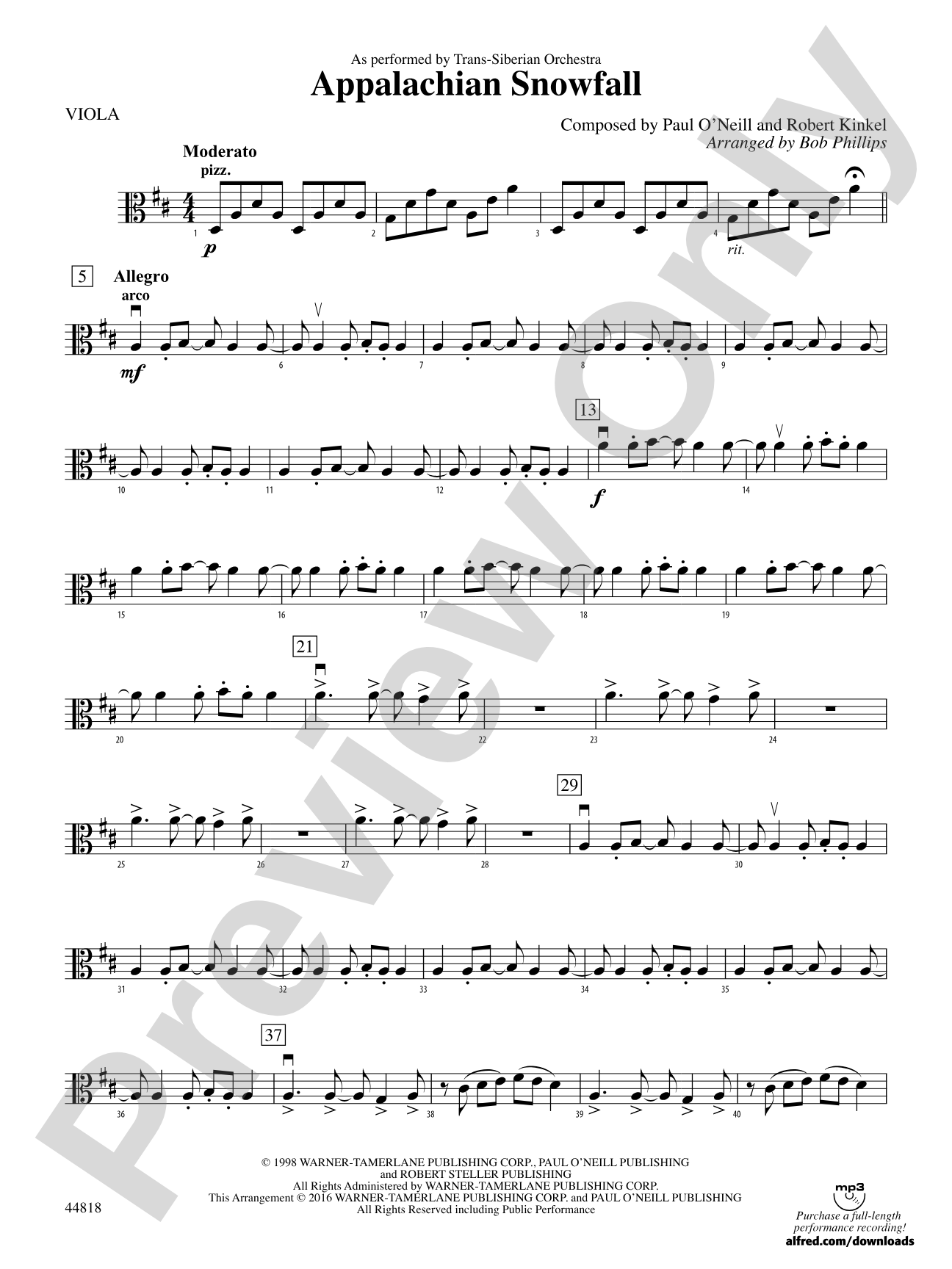 Appalachian Snowfall: Viola