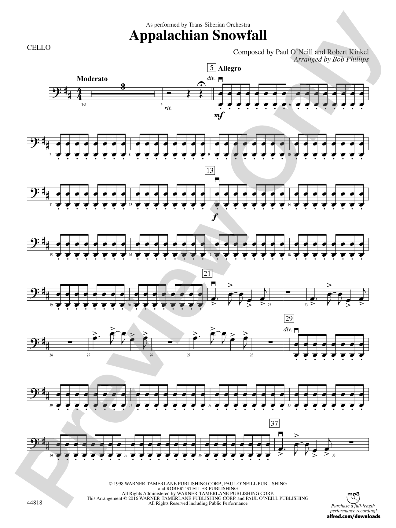 Appalachian Snowfall: Cello