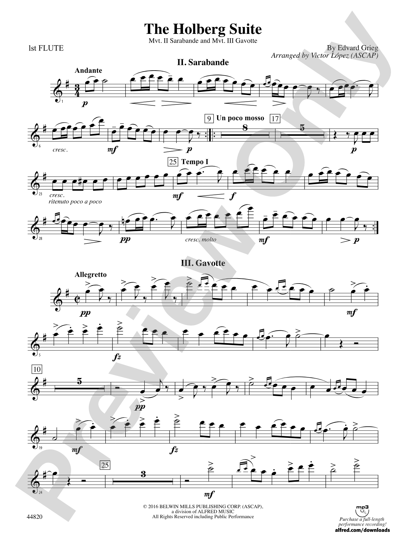 The Holberg Suite: Flute
