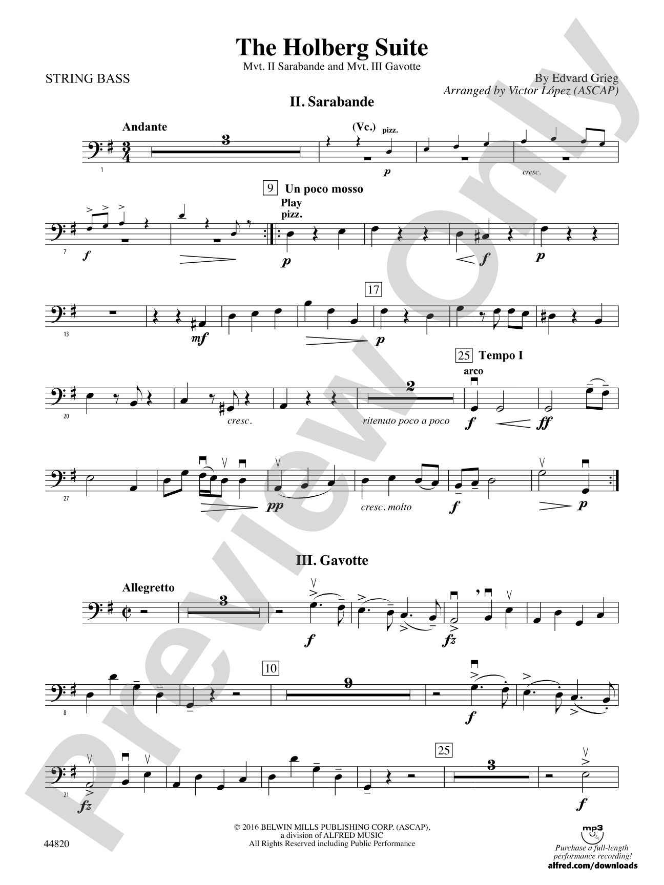 The Holberg Suite: String Bass
