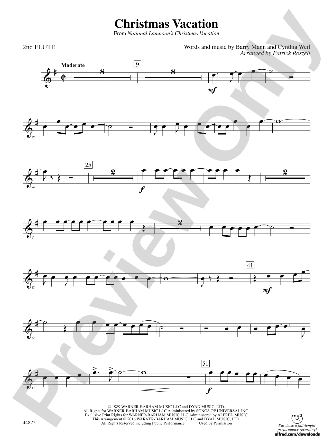 Christmas Vacation: 2nd Flute