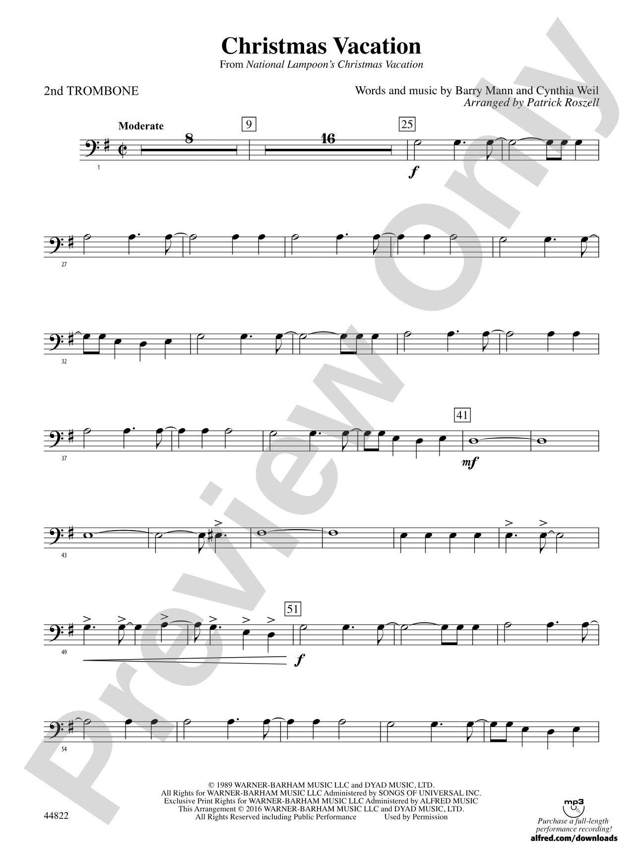 Christmas Vacation: 2nd Trombone