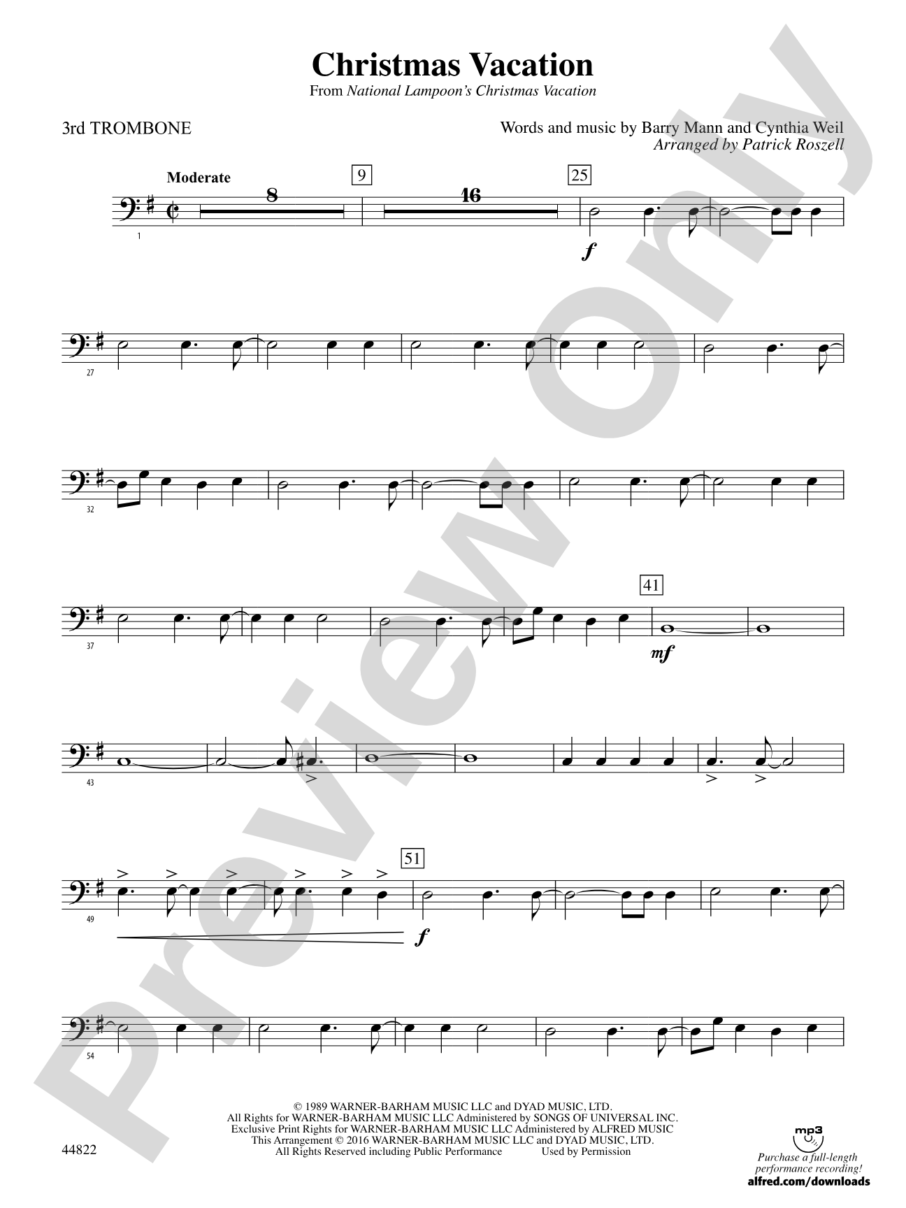 Christmas Vacation: 3rd Trombone