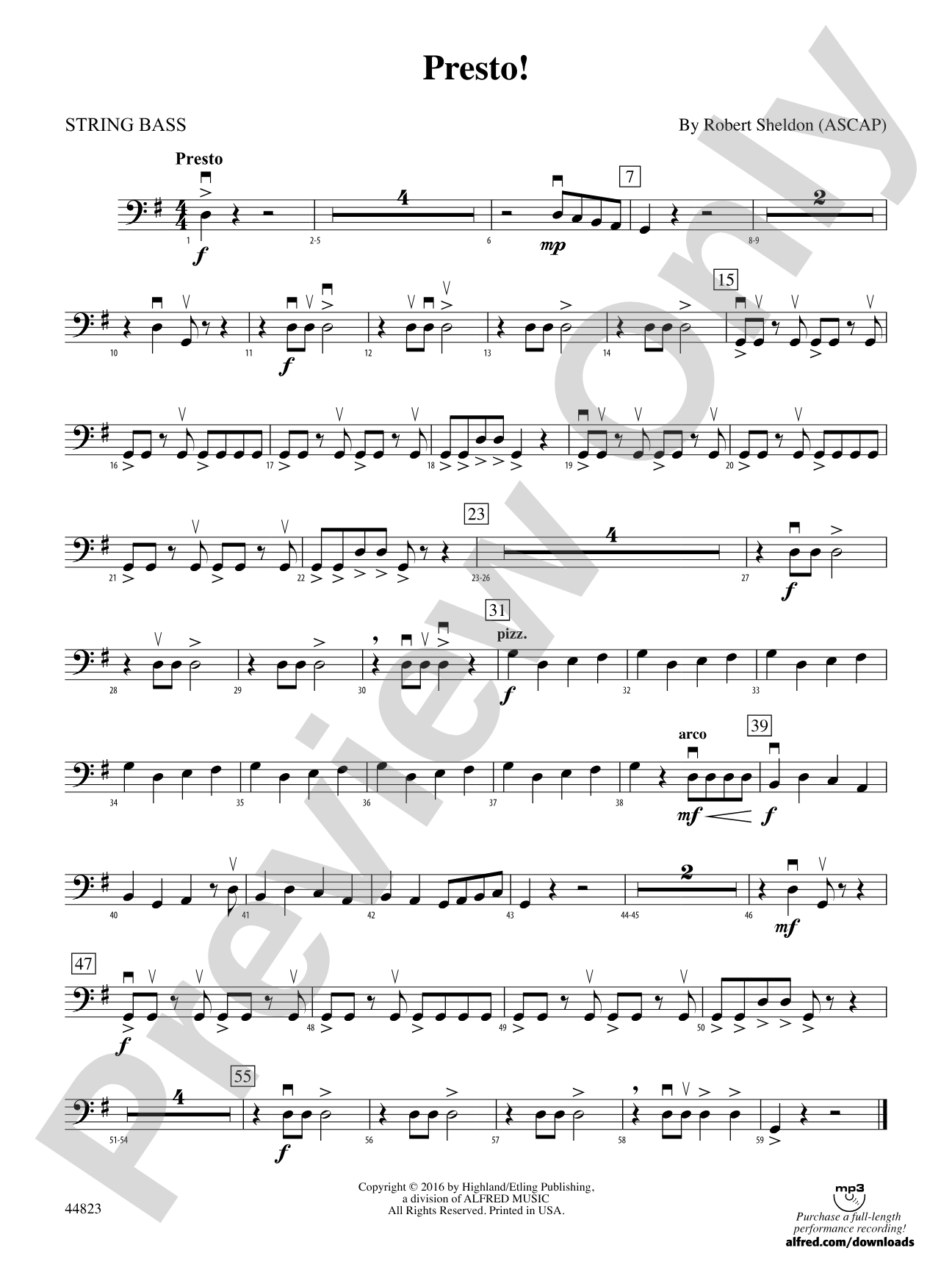 Presto!: String Bass