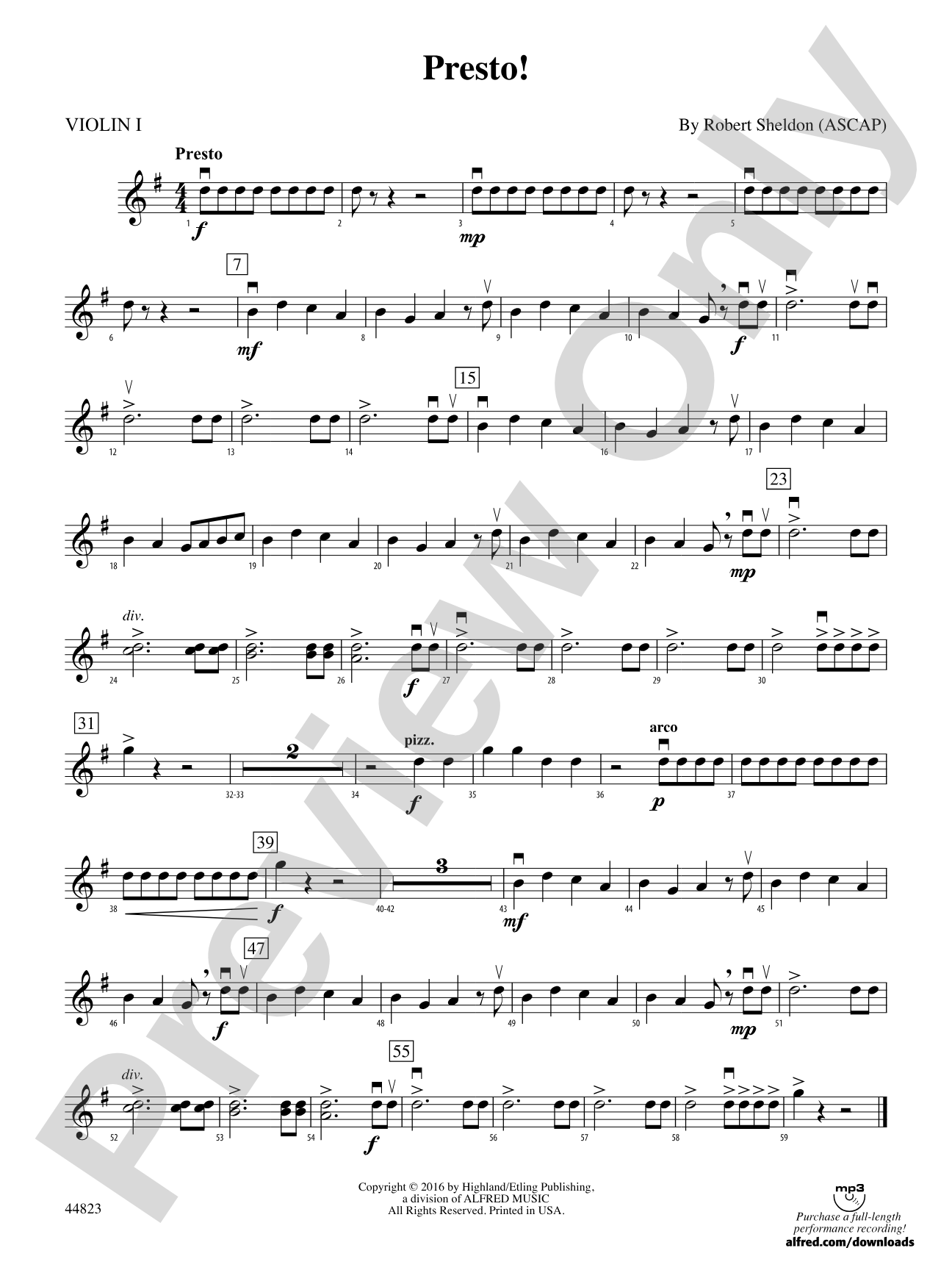 Presto!: 1st Violin