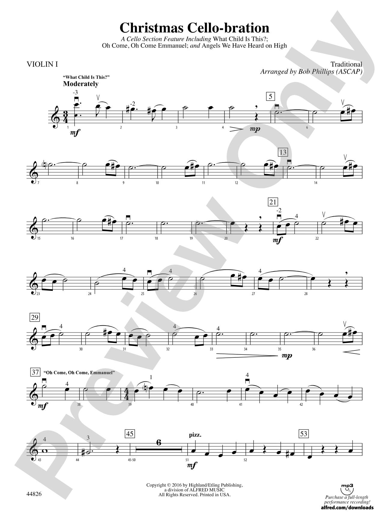 Christmas Cello-bration: 1st Violin