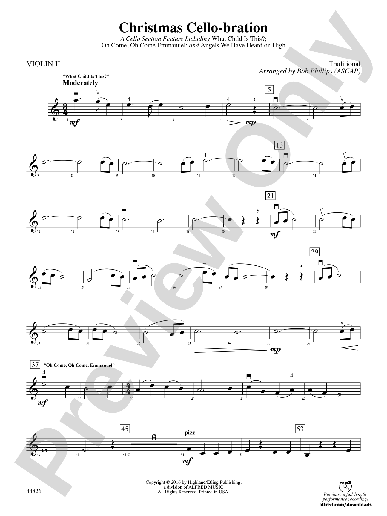Christmas Cello-bration: 2nd Violin