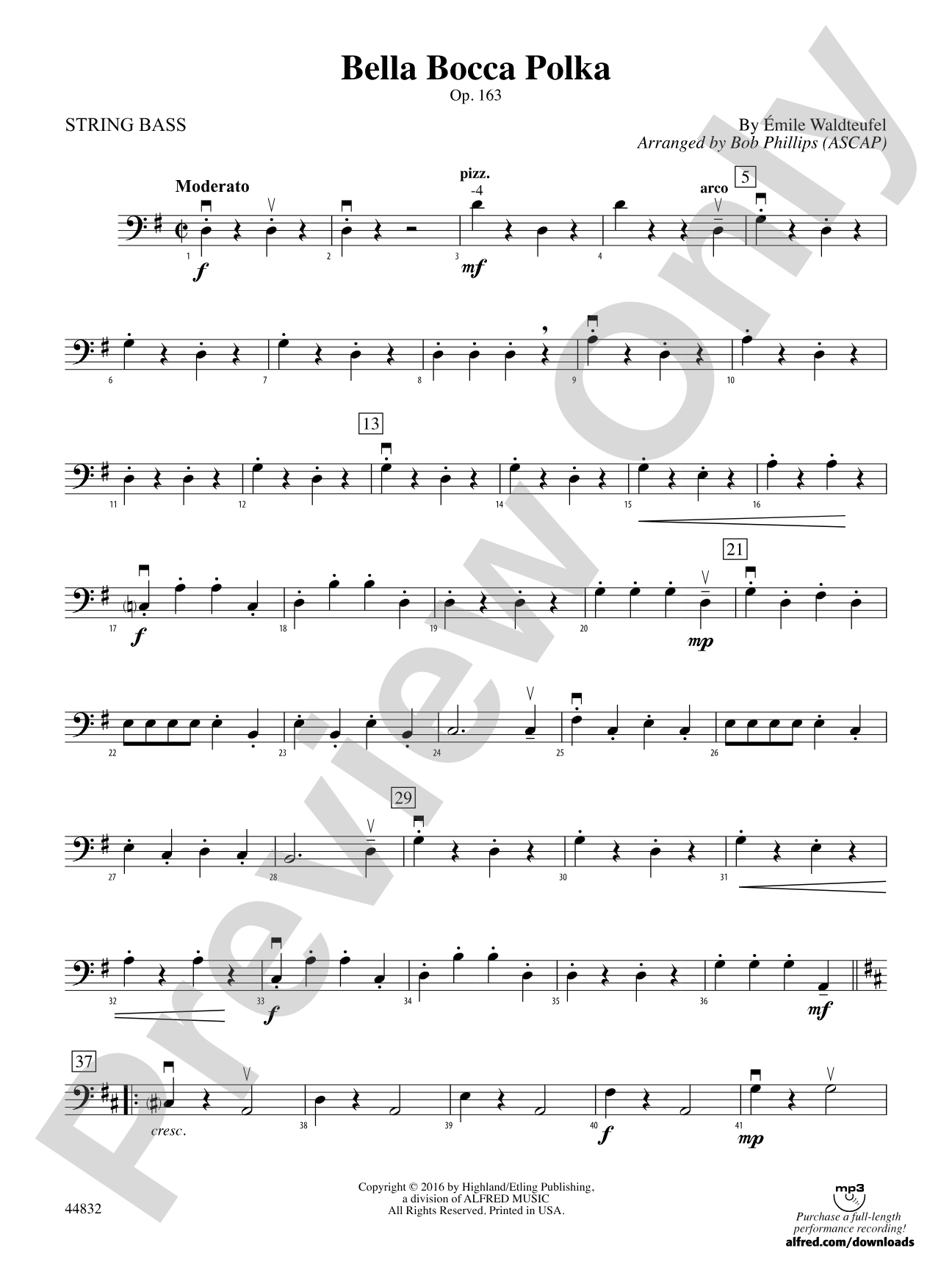 Bella Bocca Polka: String Bass