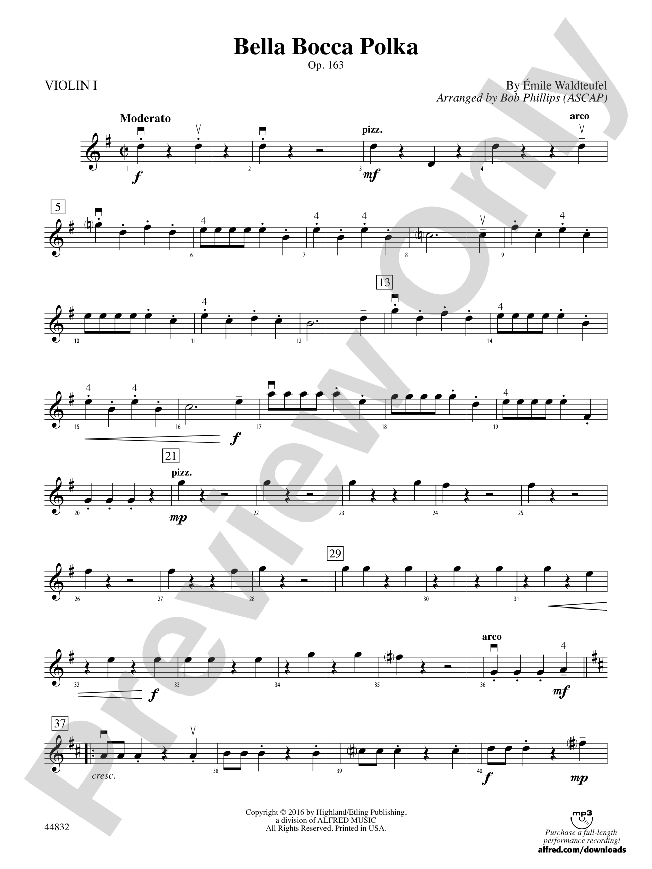 Bella Bocca Polka: 1st Violin