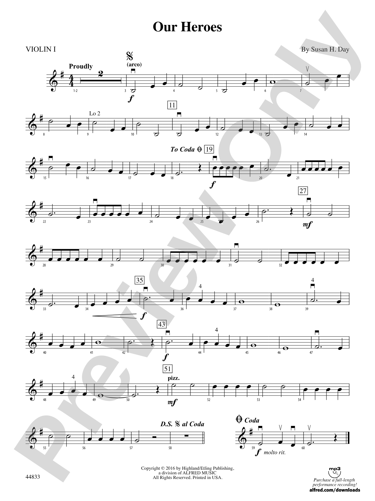 Our Heroes: 1st Violin