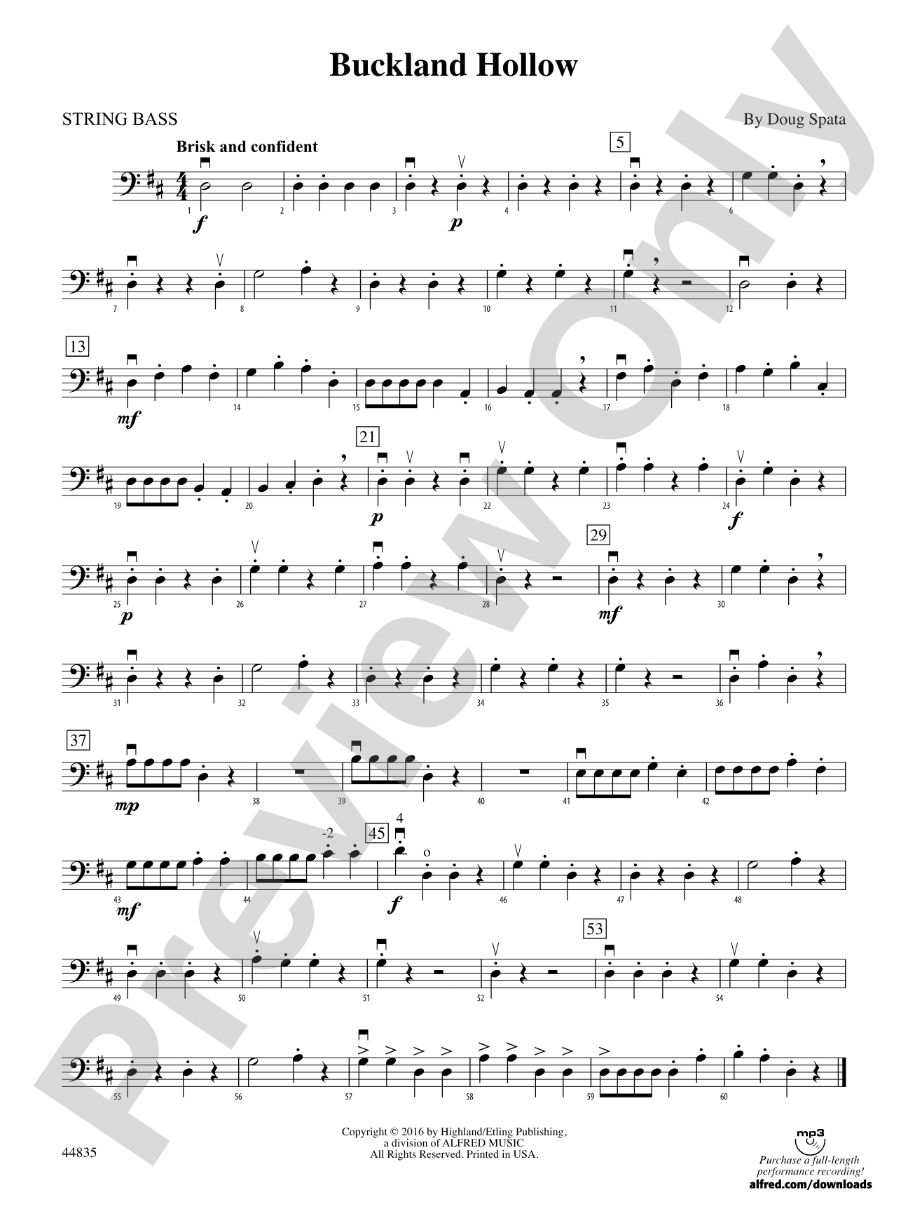 Buckland Hollow: String Bass