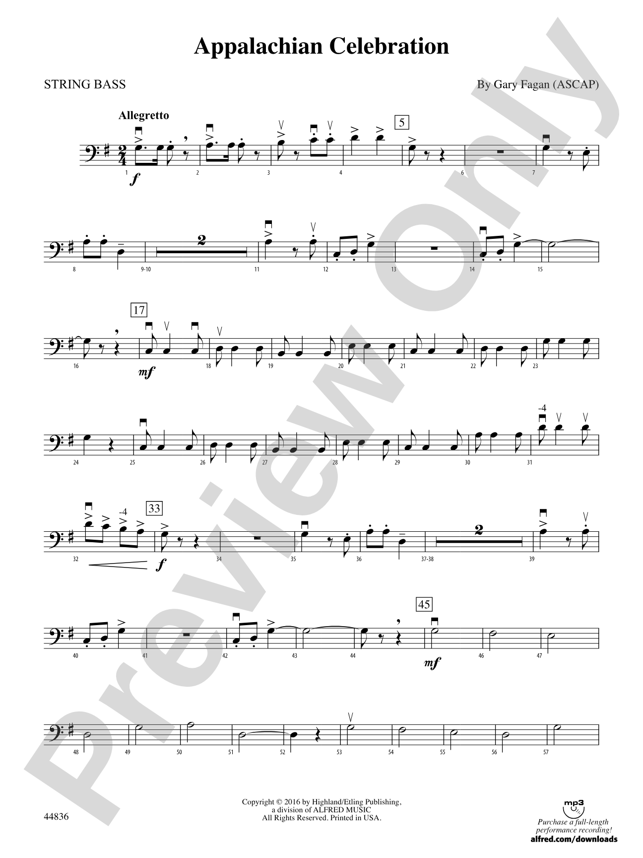 Appalachian Celebration: String Bass