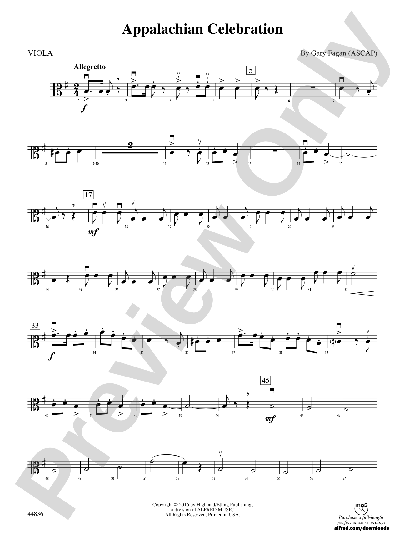Appalachian Celebration: Viola