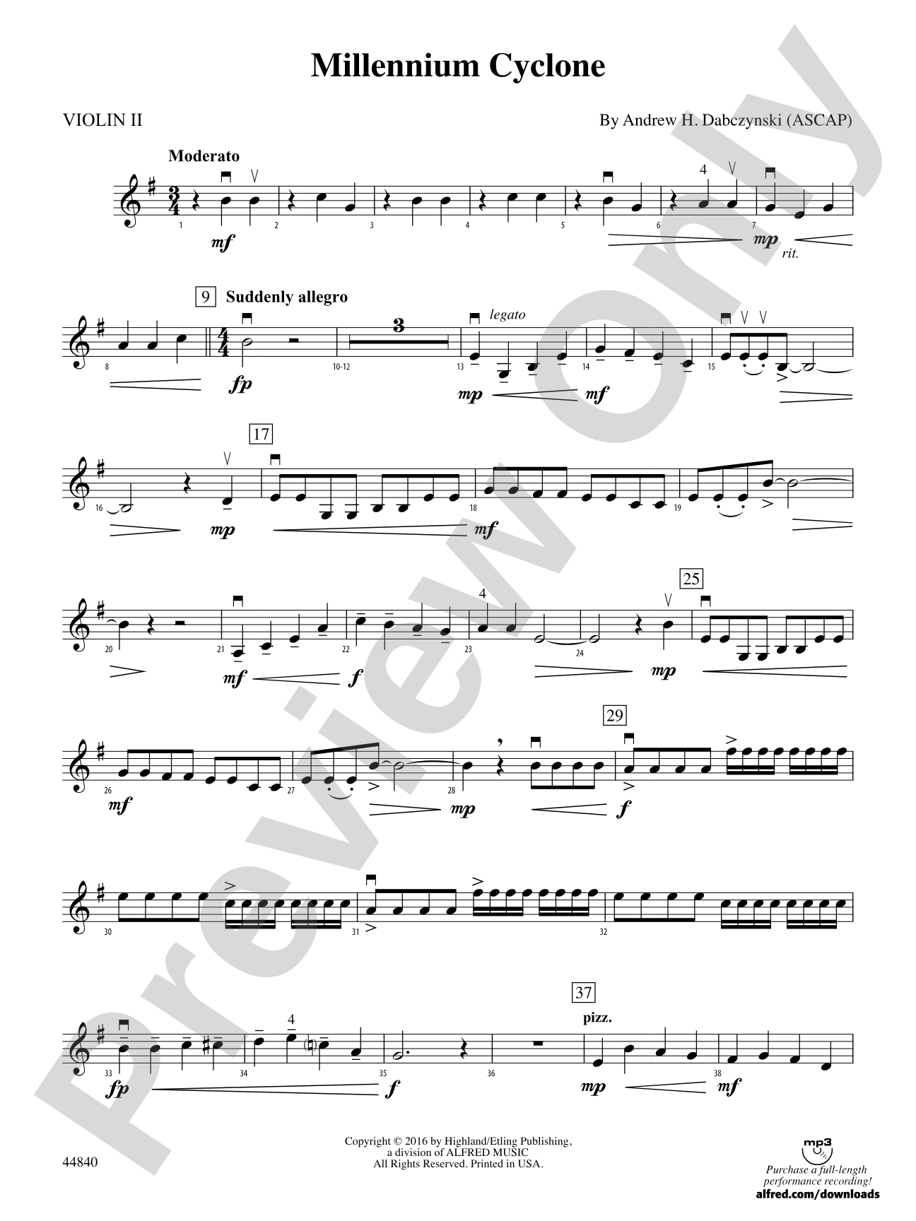 Millennium Cyclone: 2nd Violin