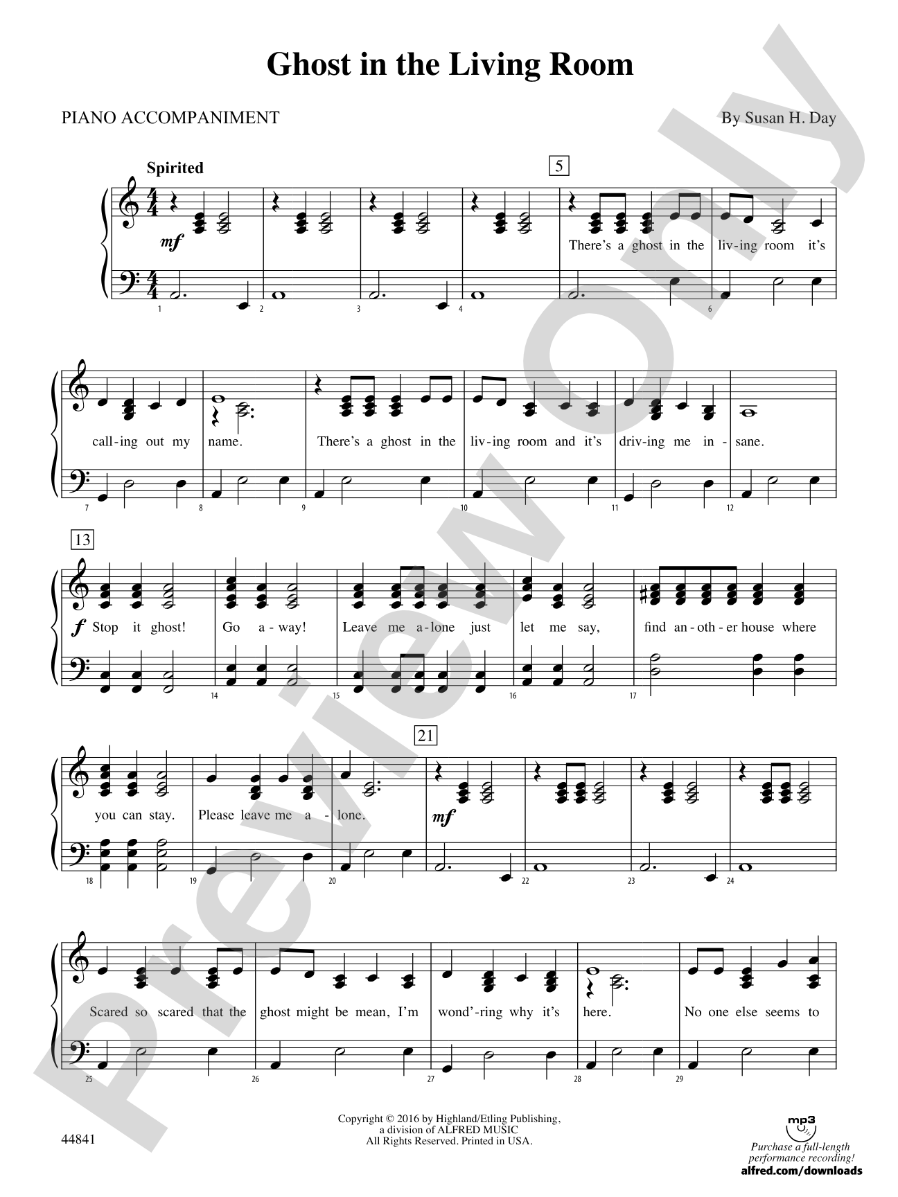 Ghost in the Living Room: Piano Accompaniment