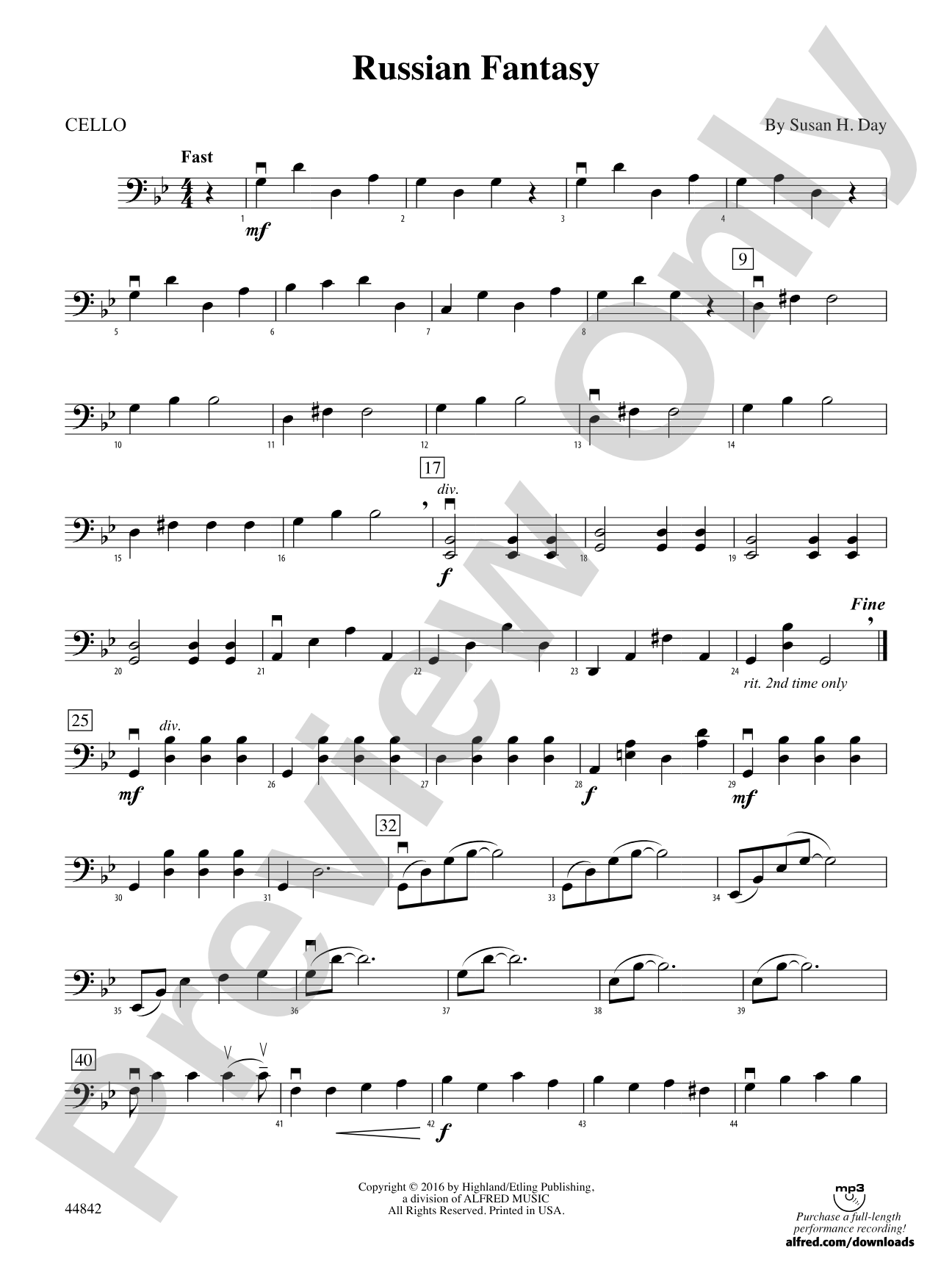Russian Fantasy: Cello