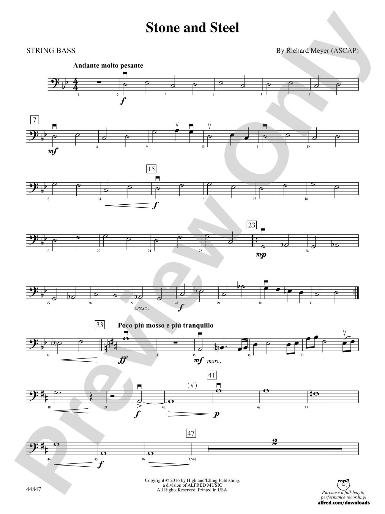 Stone and Steel: String Bass
