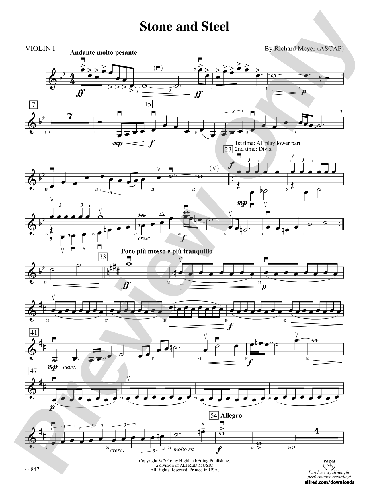 Stone and Steel: 1st Violin